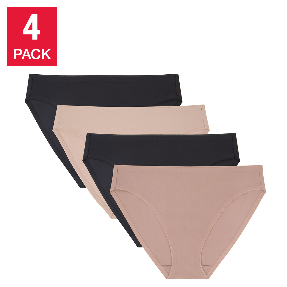 Halston Women's Smoothwear Bikini, 4-pack