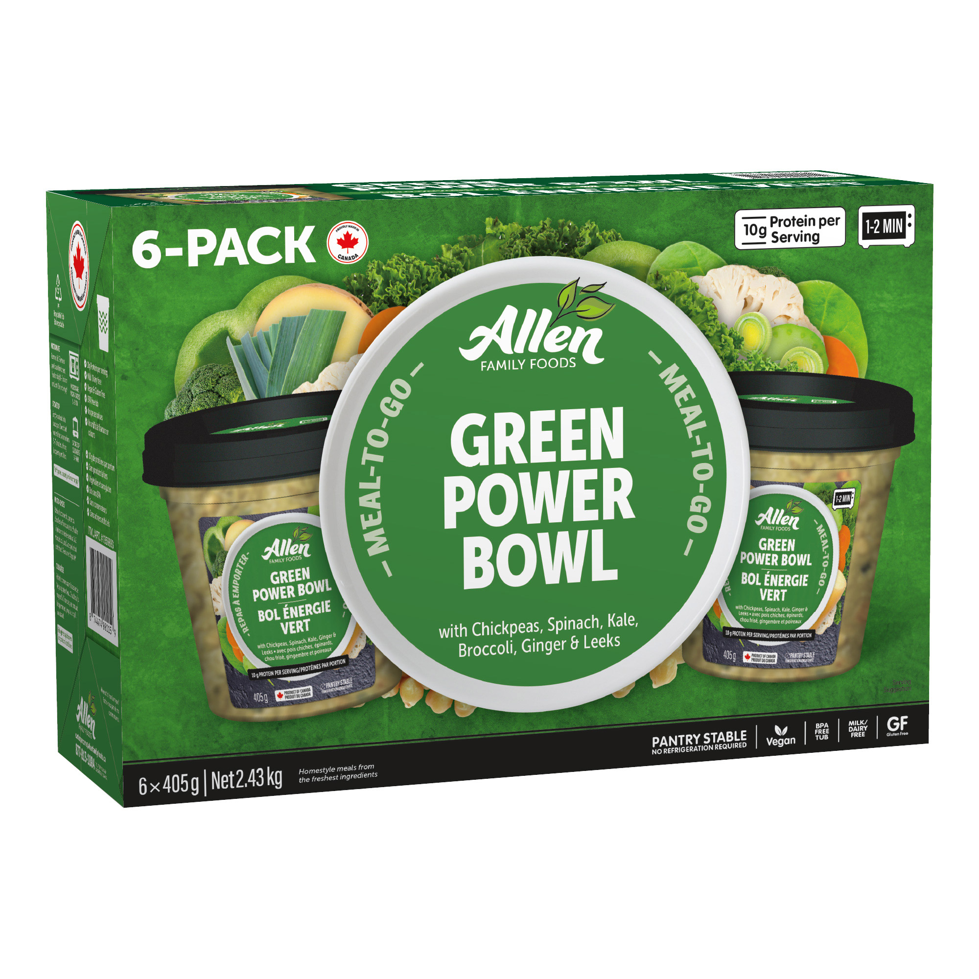 Allen Family Foods Green Power Bowl, 6 × 405 g