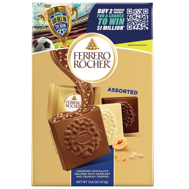 FERRERO ROCHER ASSORTED SQUARES 1.0375LBS