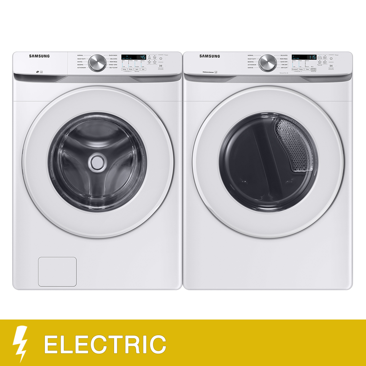 Samsung Laundry Bundle 5.2 cu ft. Front Load Washer and 7.5 cu ft. Electric Dryer