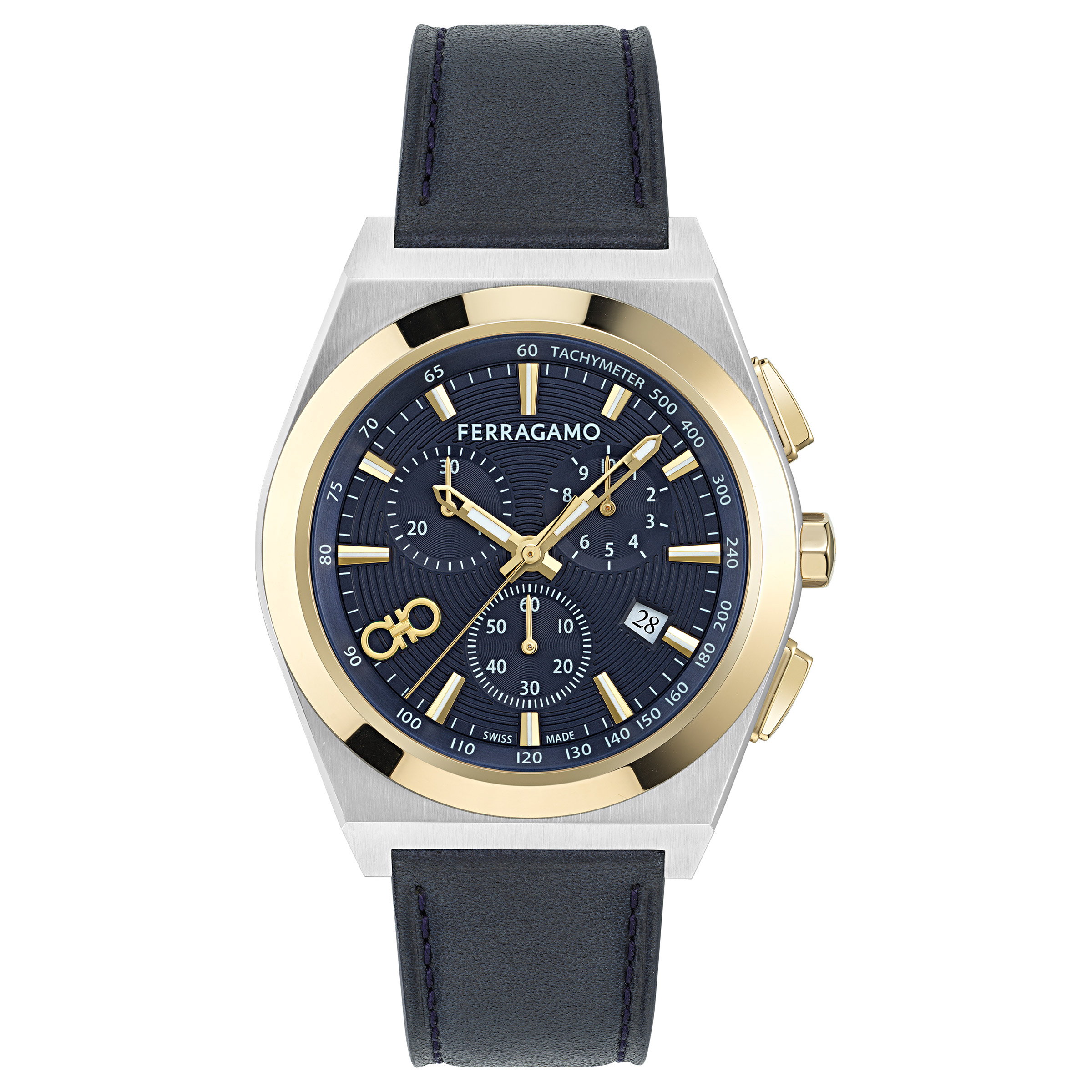 Ferragamo Vega Upper East Chrono Navy Dial Men's Watch