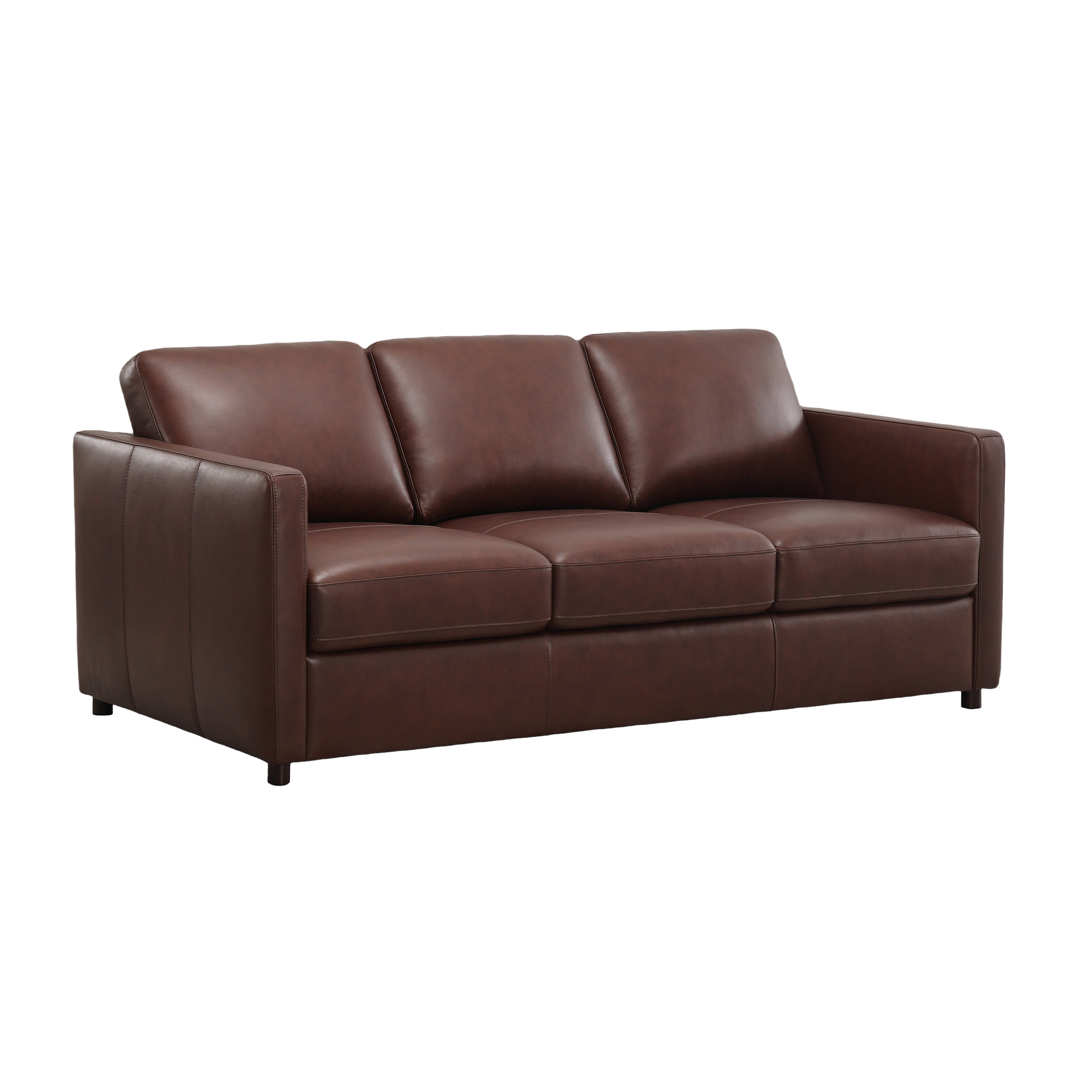 Simon Li Top Grain Leather Sofa, Brown | Costco