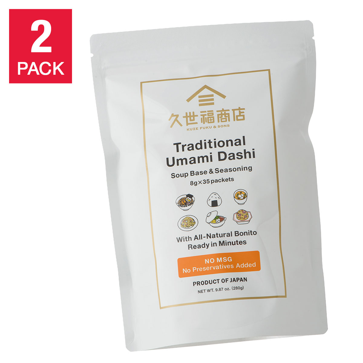 Traditional Umami Dashi Soup Base & Seasoning, 35-count, 2-pack