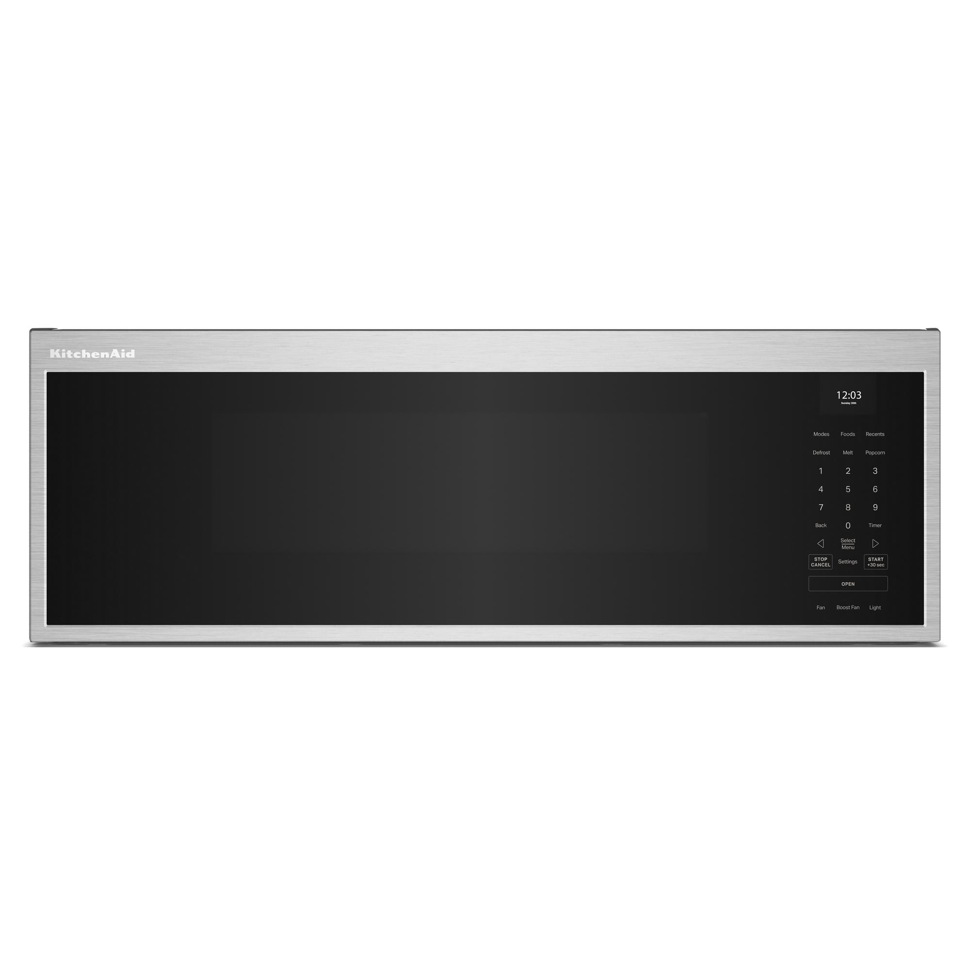KitchenAid 30 in. 1.1 cu ft. Stainless Steel Over-the-range Low Profile Microwave Hood Combination, 600 CFM