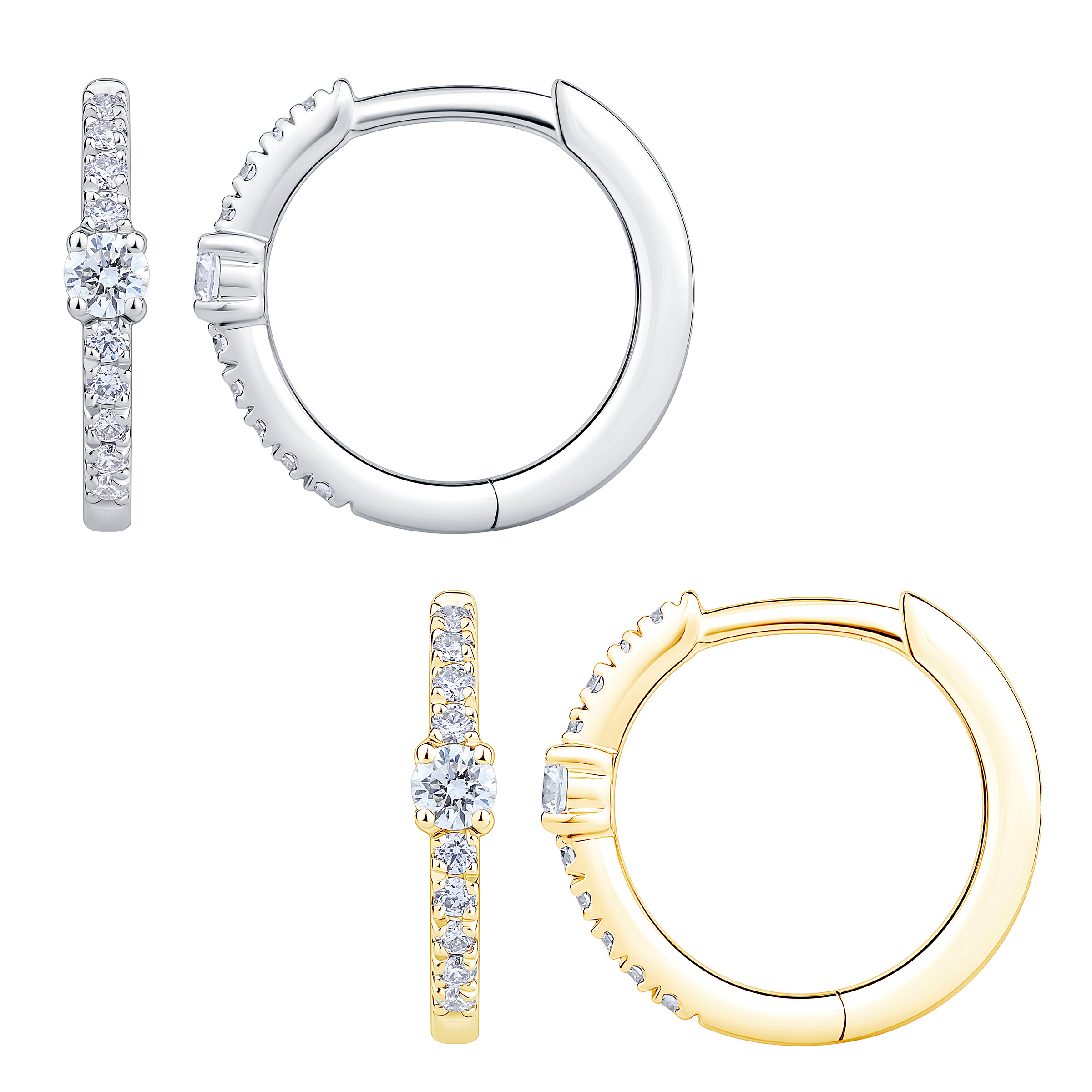 Round Brilliant Diamond Hoop Earrings (0.20 ctw)