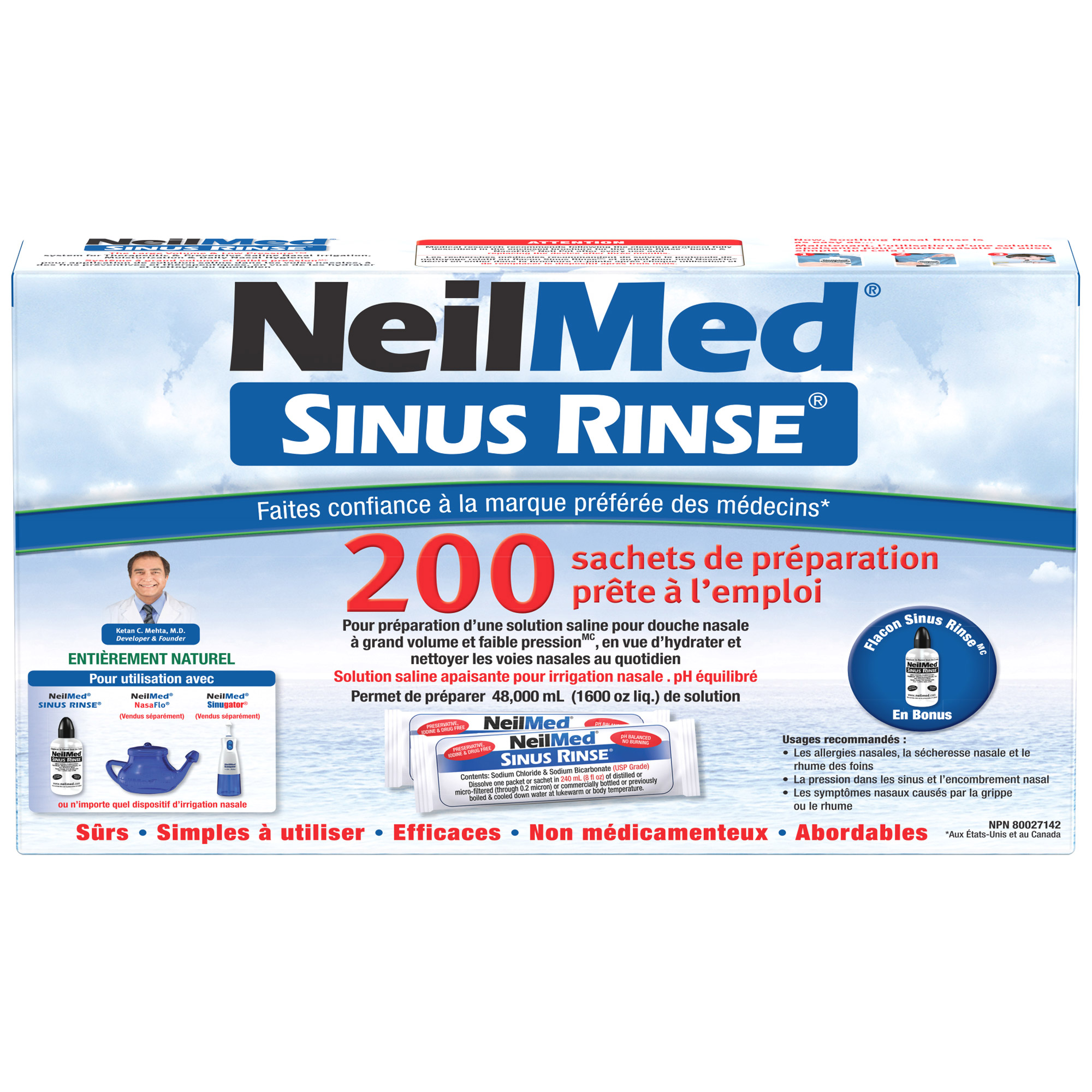NeilMed Trousse Sinus Rinse - 200 Sachets
