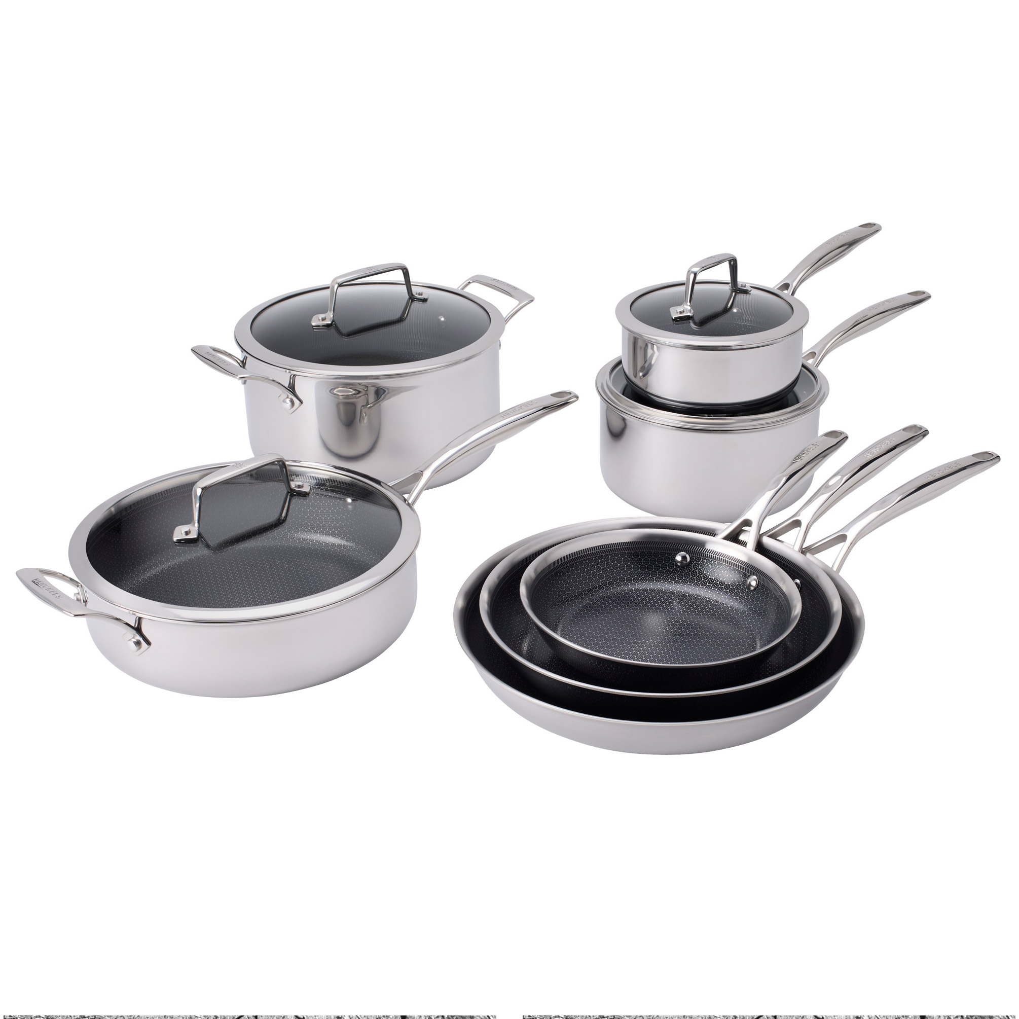 ZWILLING Paradigm Hybrid Ceramic Non-Stick Tri-ply Clad Cookware Set, 11-piece