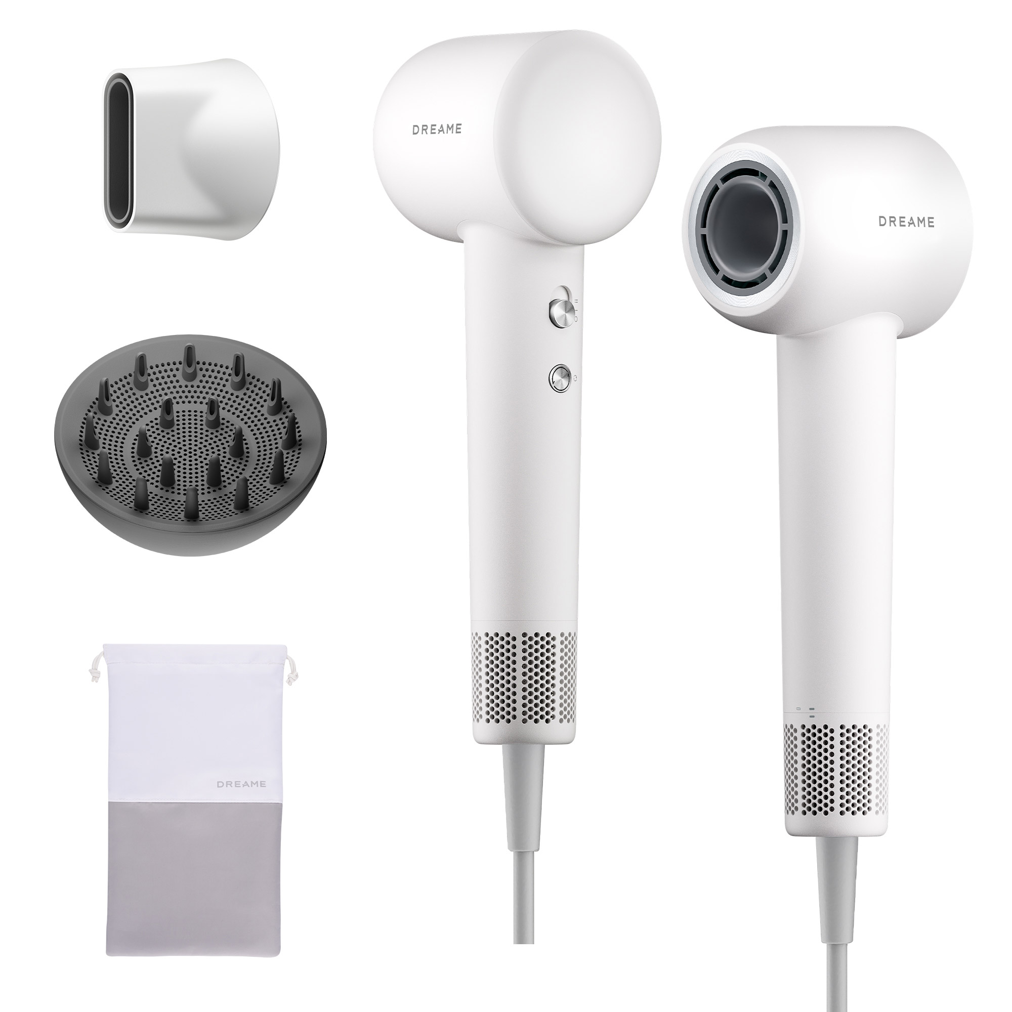 Dreame Hair Gleam High-Speed Hair Dryer with Diffuser and Smoothing Attachment