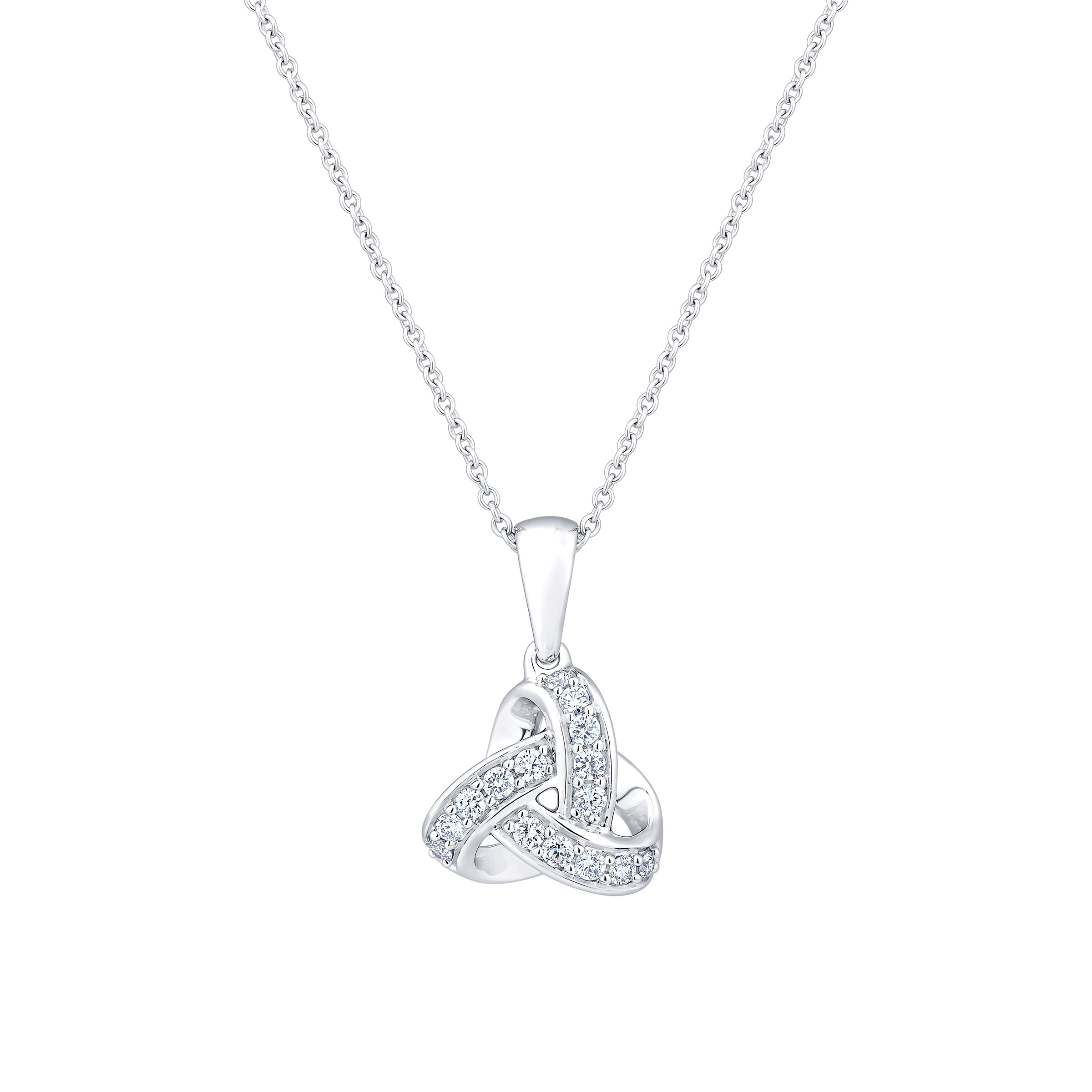 Round Brilliant Diamond Knot Pendant (0.20 ctw)