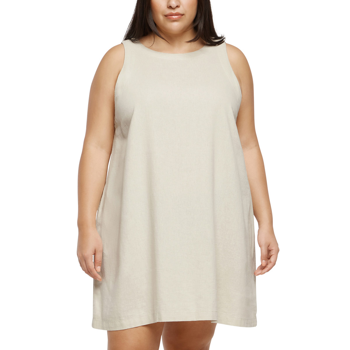 side slit satin a line cami dress Satin Cami Midi Dress With Split Front main image 1