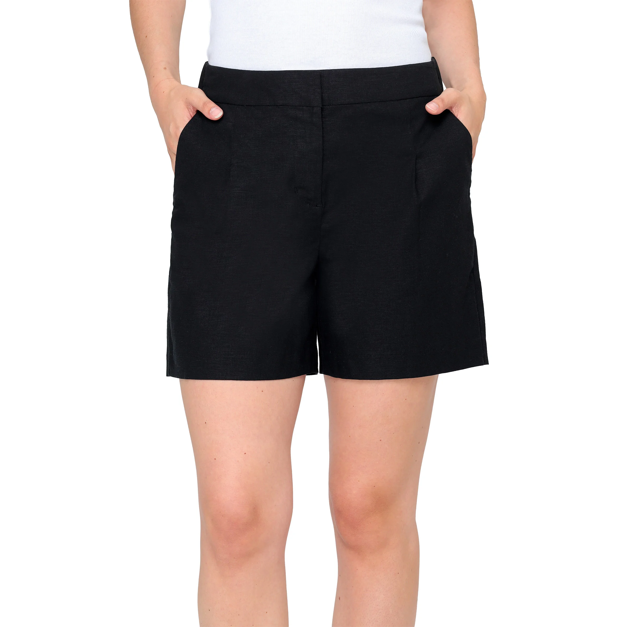 Nicole Miller Original Women's Linen Blend Short | Costco