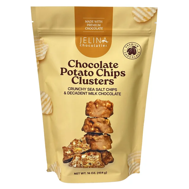 JELINA CHOCOLATE POTATO CHIP CLUSTER 16 OUNCE BAG