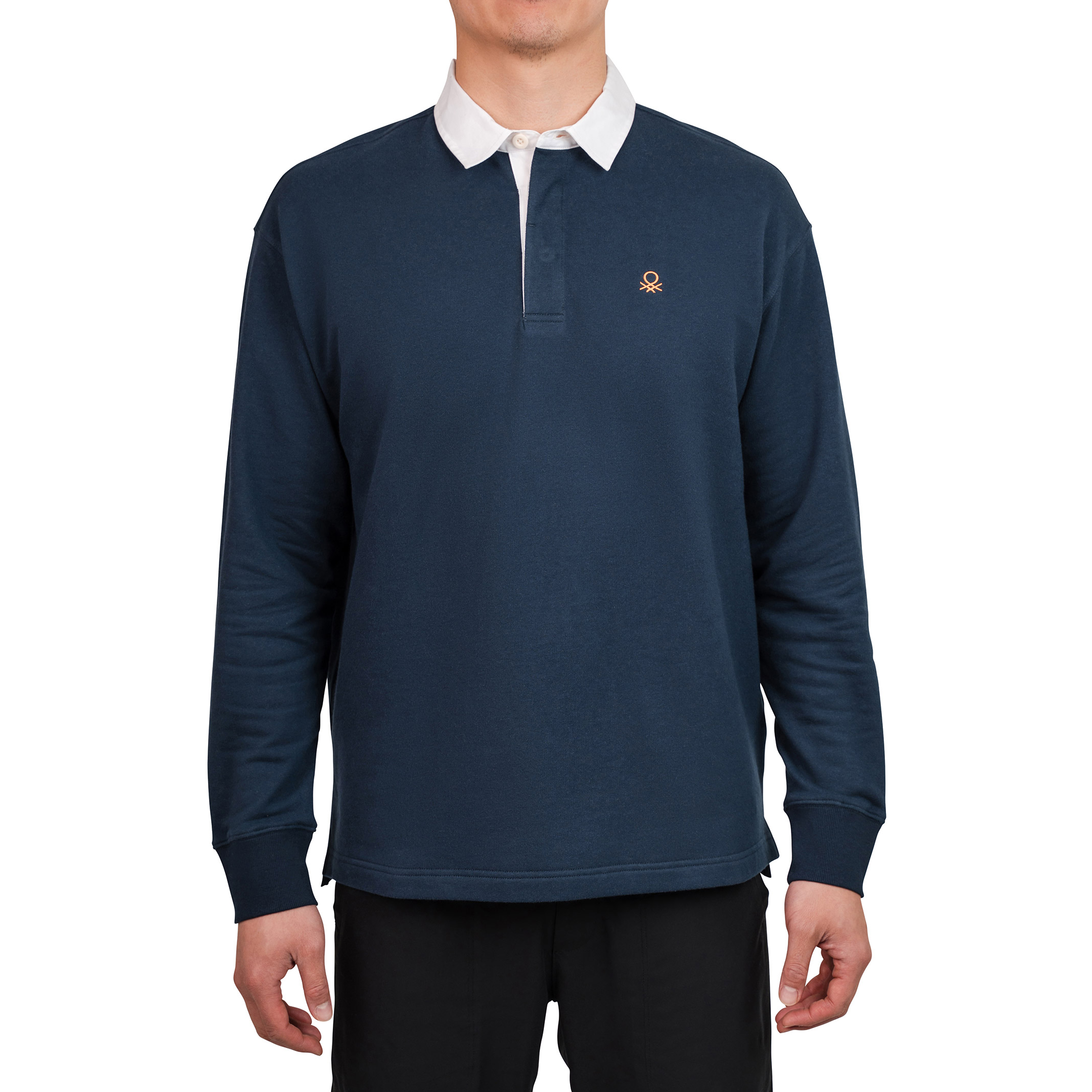 United Colors of Benetton Men's Long Sleeve Rugby Sweater