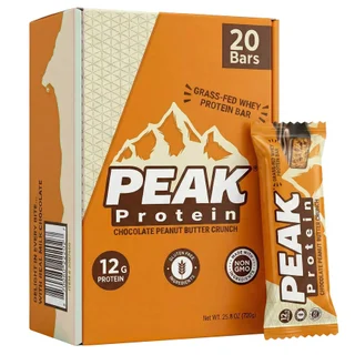 PEAK PROTEIN CHOC/PB CRUNCH BARS 20/1.27 OZ (1.58 LB)