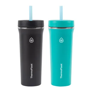 ThermoFlask 32 oz Insulated Standard Straw Tumbler, Assorted Colors, 2-pack