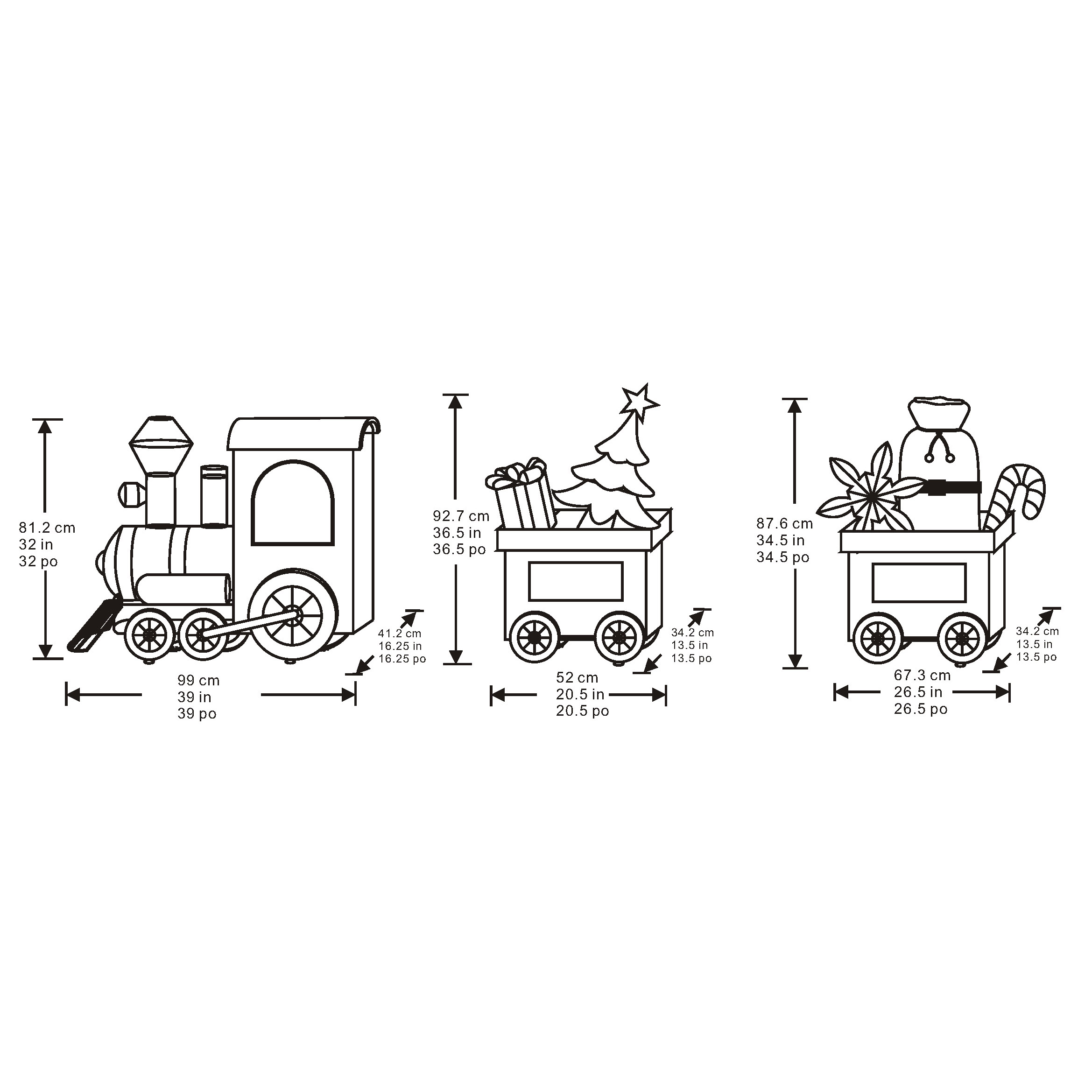 Holiday Train Set of 3 | Costco