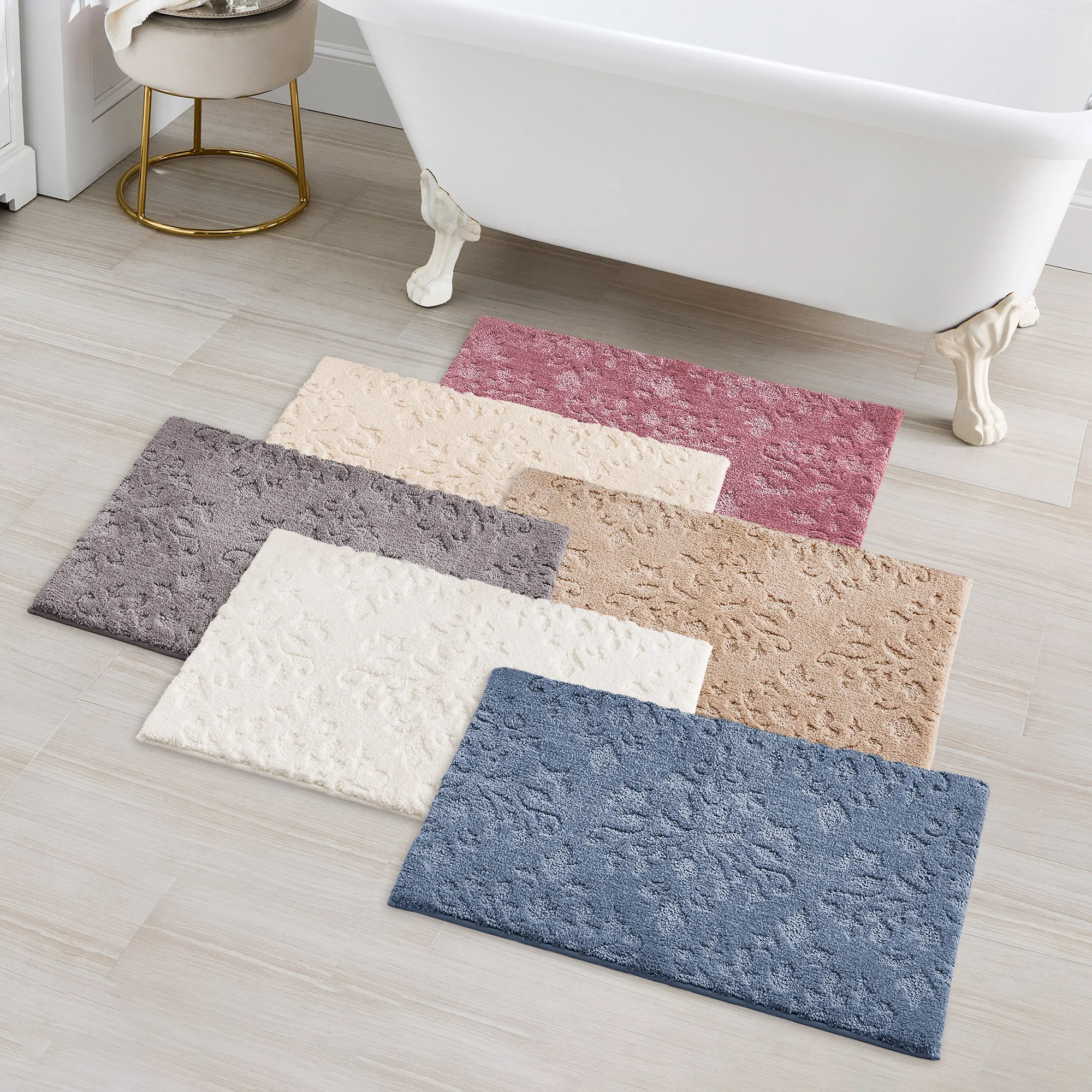 Charisma Drylon Medallion Bath Rugs, 2-pack