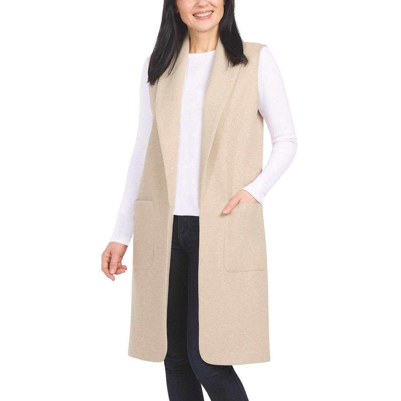ジャケット・アウター Hella WOOL HIGHNECK VEST Hilary Radley Ladies' Faux Wool Vest | Costco
