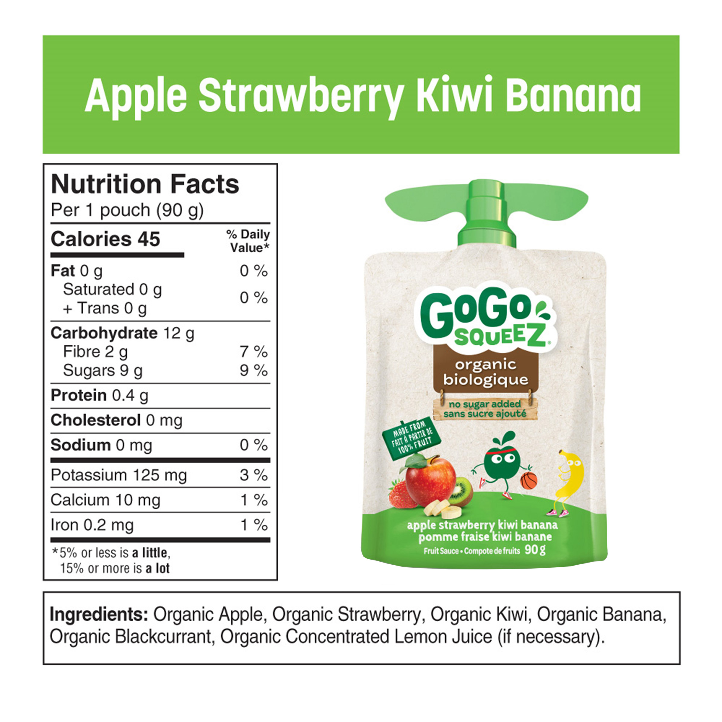 GoGo SQUEEZ Organic Exotic Fruit Sauce Variety Pack, 24 × 90