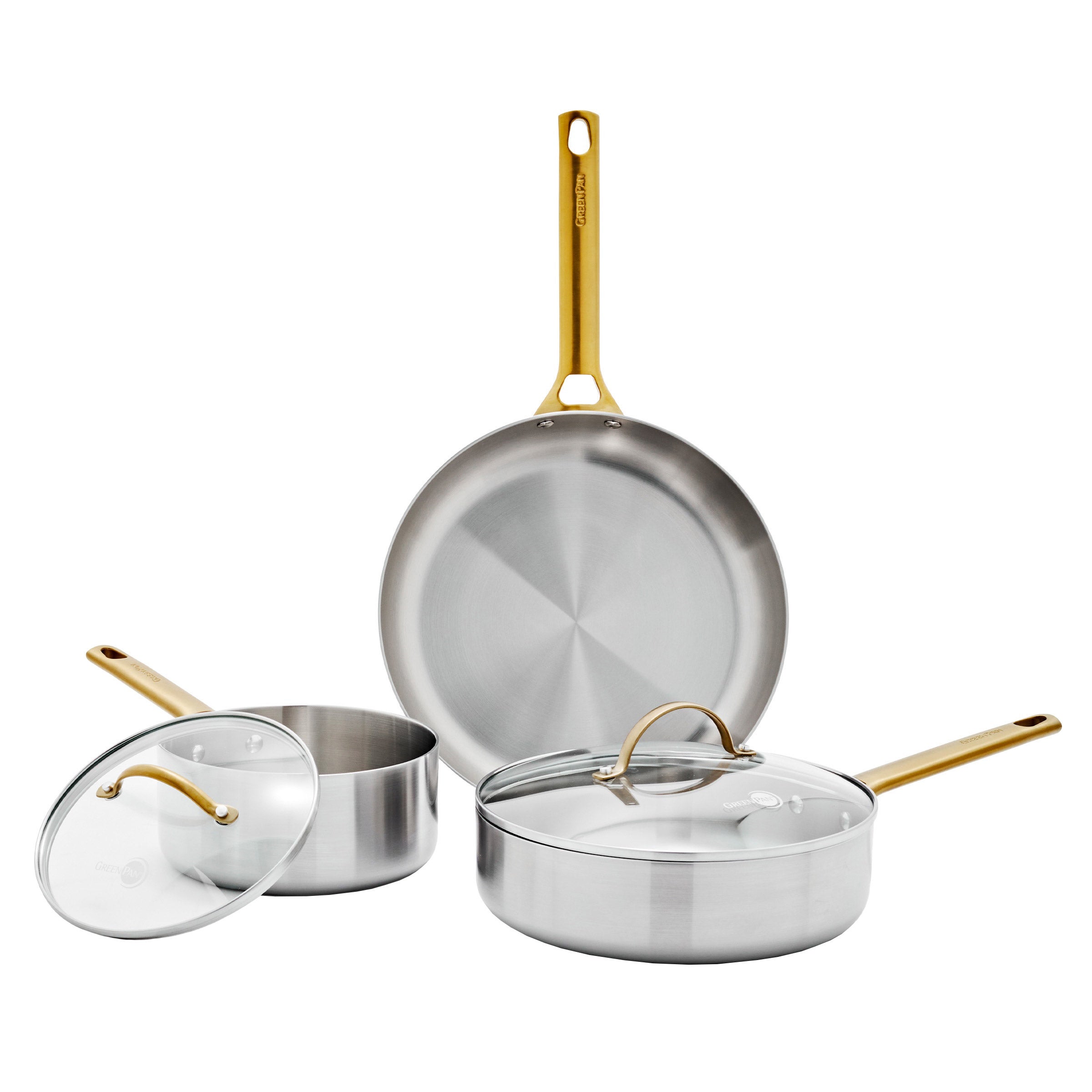 GreenPan Reserve Stainless Steel 5-piece Cookware Set | Costco