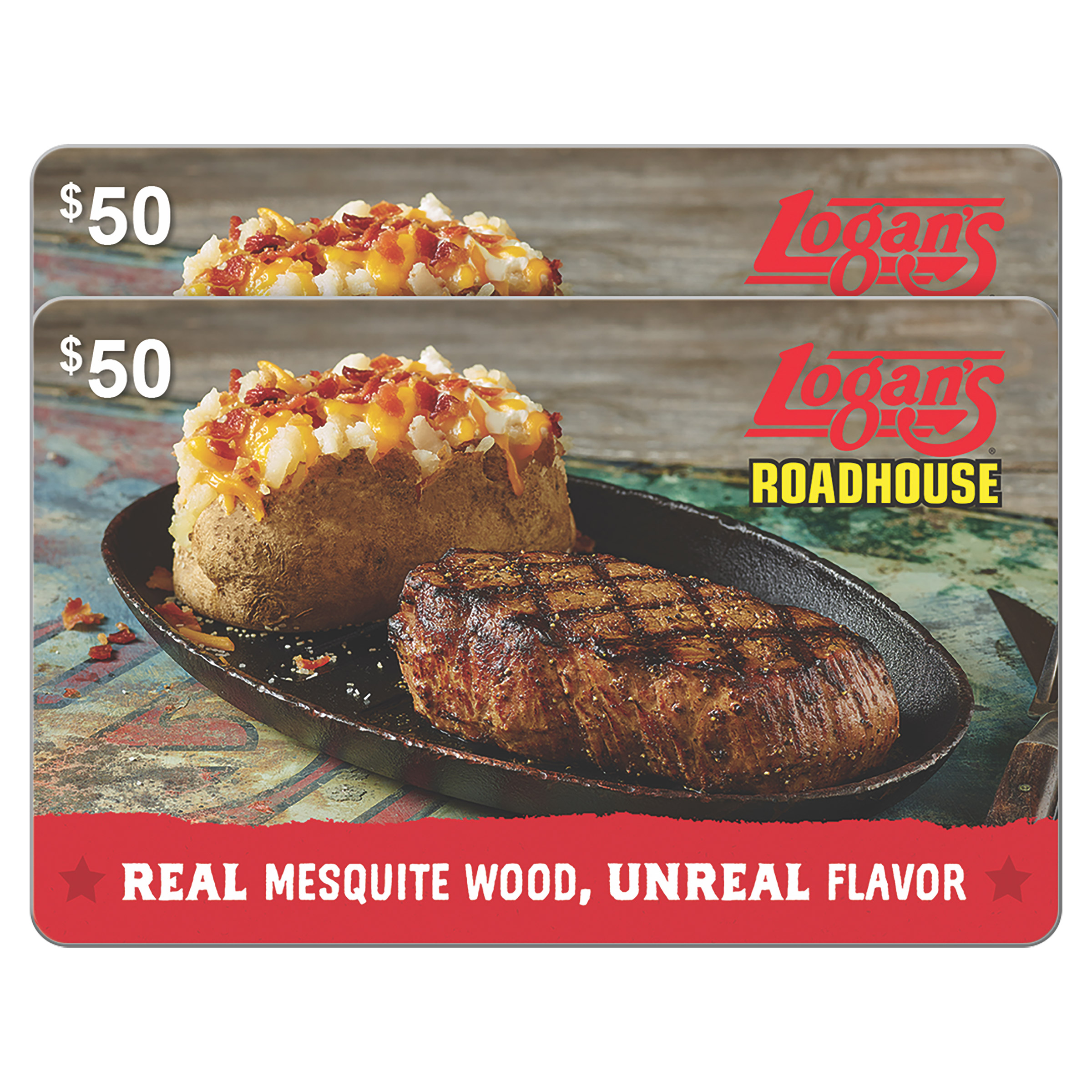 Logan's Roadhouse Two $50 eGift Cards ($100 Value)