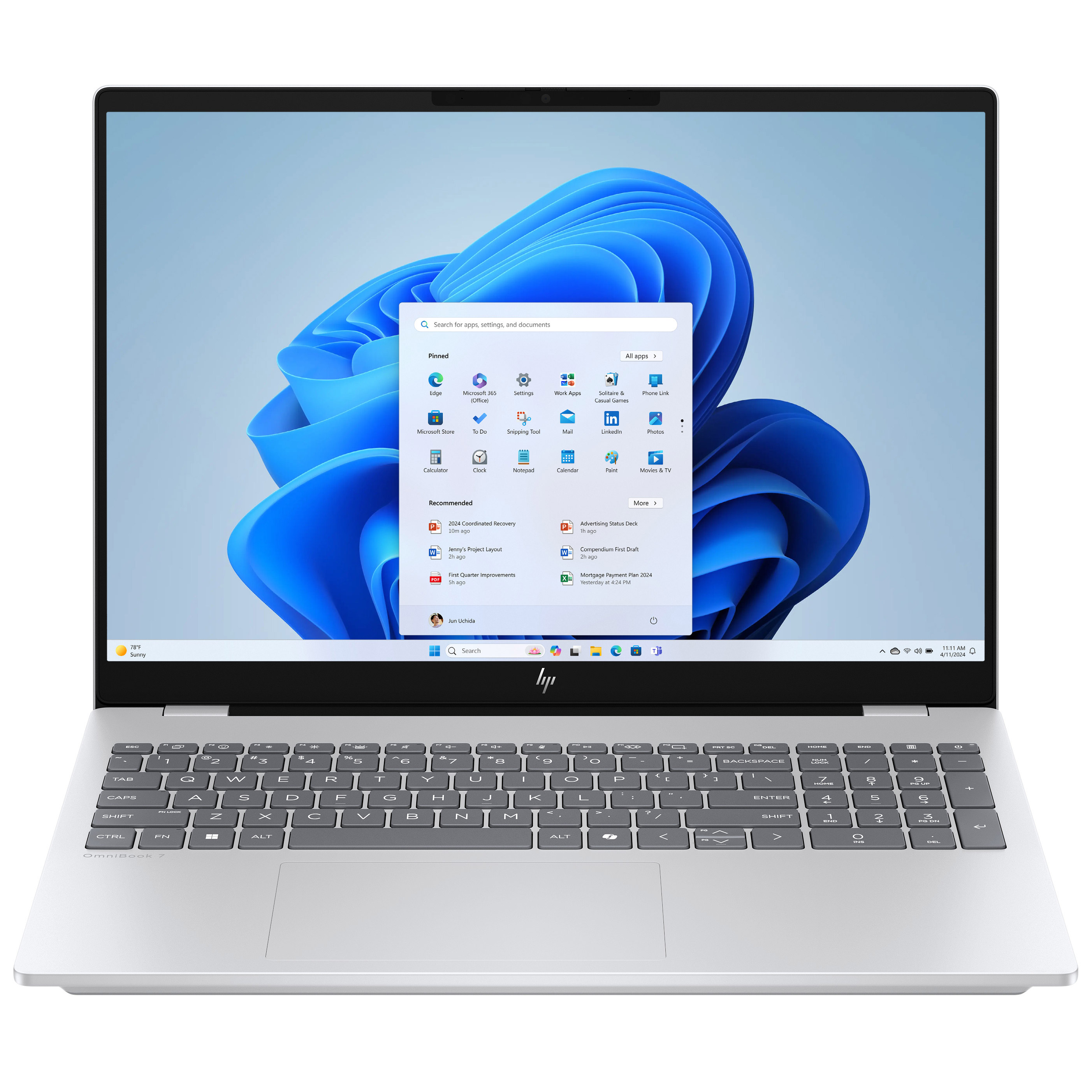 HP OmniBook 7 16-in. Touchscreen Laptop, Intel Core Ultra 7 255H