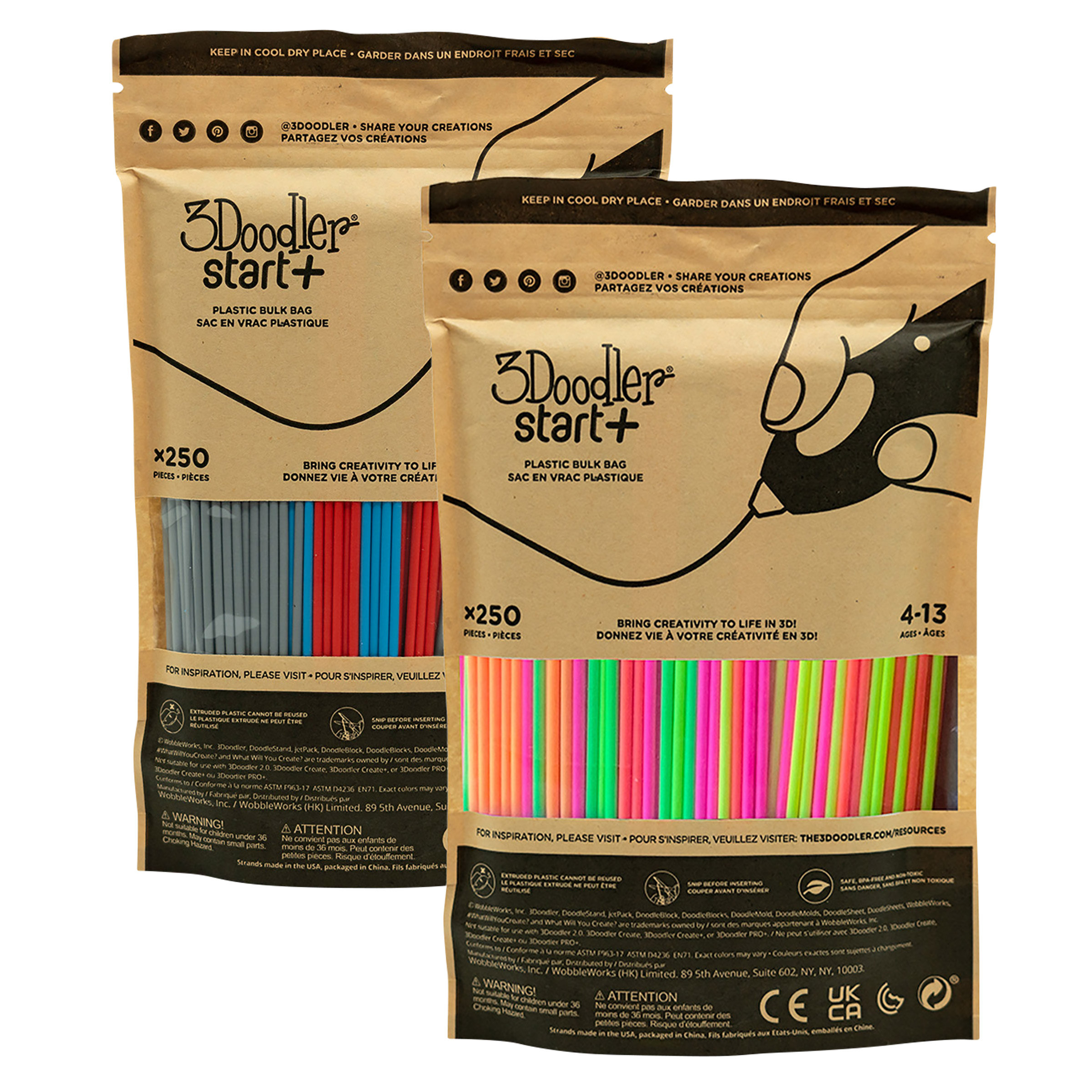3Doodler Start+ Eco-filament Refill Bundle – 500 Strands