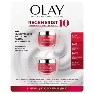 Olay Regenerist 10 Niacinamide Moisturizer, 1.7 oz, 2-pack