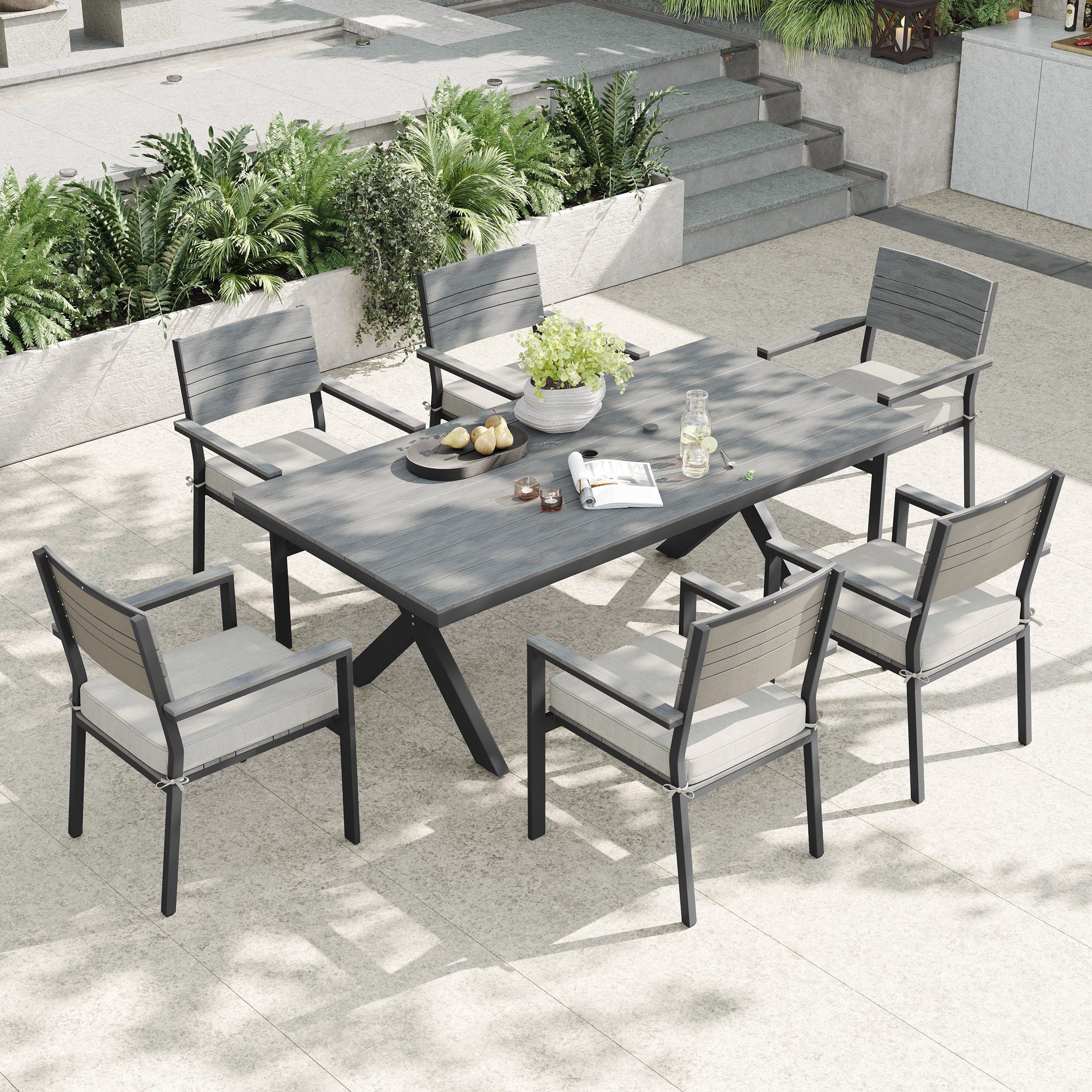 Sirio Colonial 7-piece Outdoor Patio Dining Set