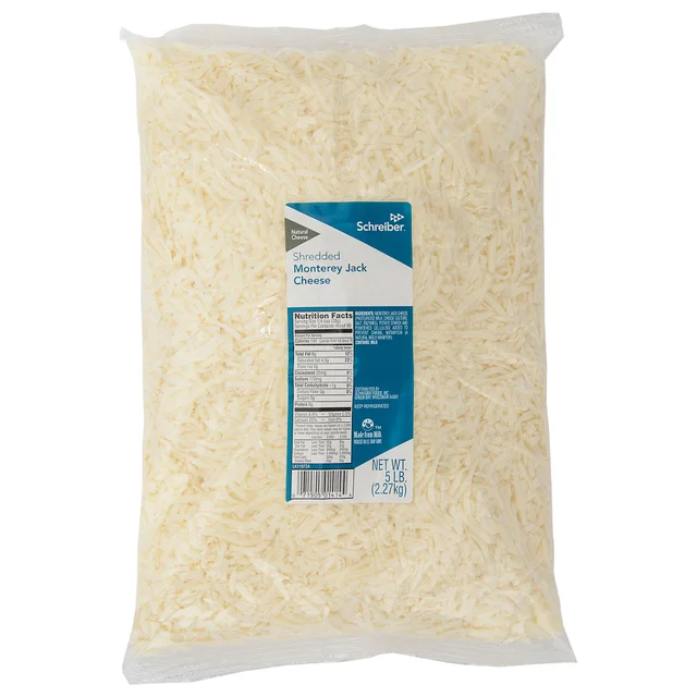 Schreiber Shredded Monterey Jack Cheese, 5 lbs