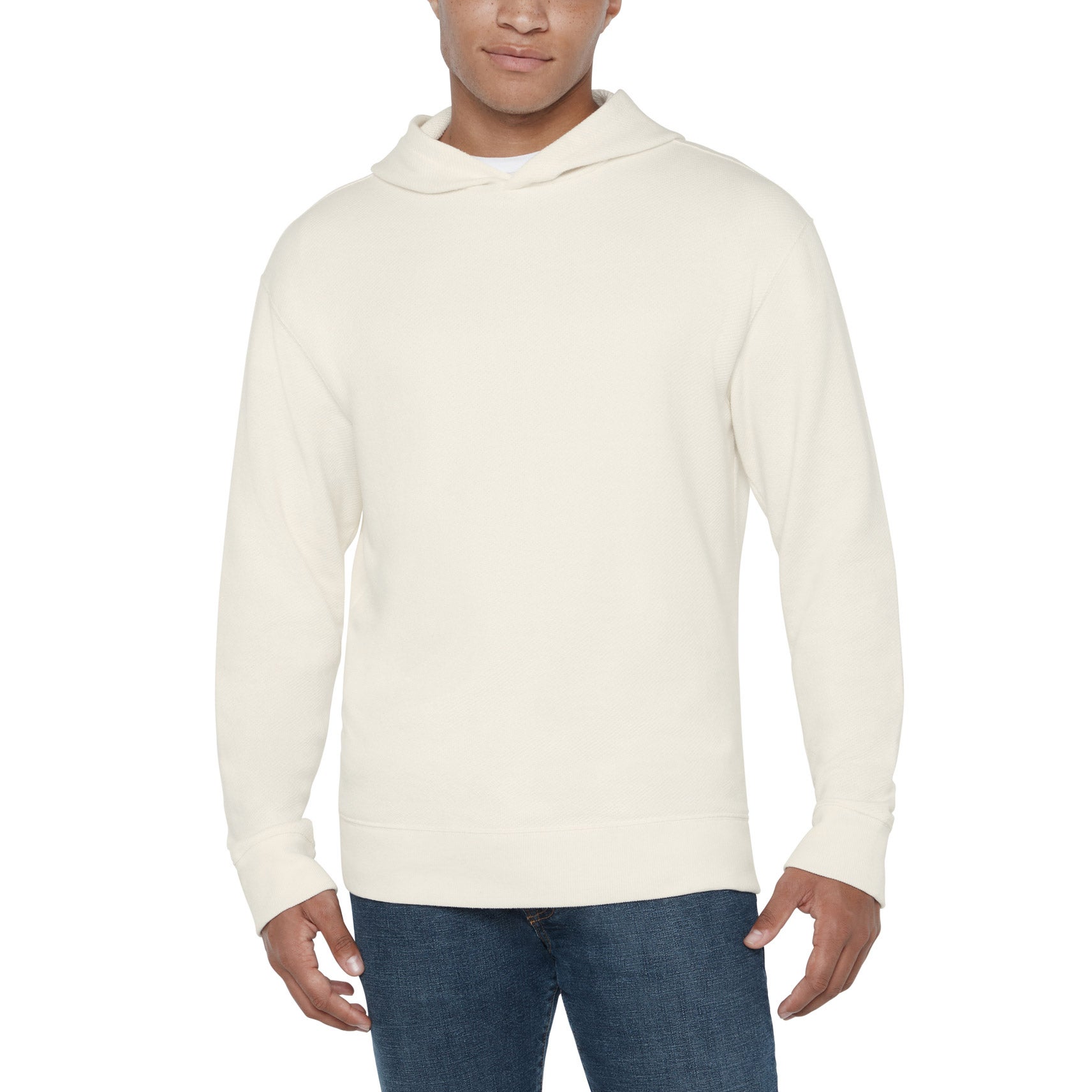 GAP Men's Textured Hoodie, White, Small | Costco