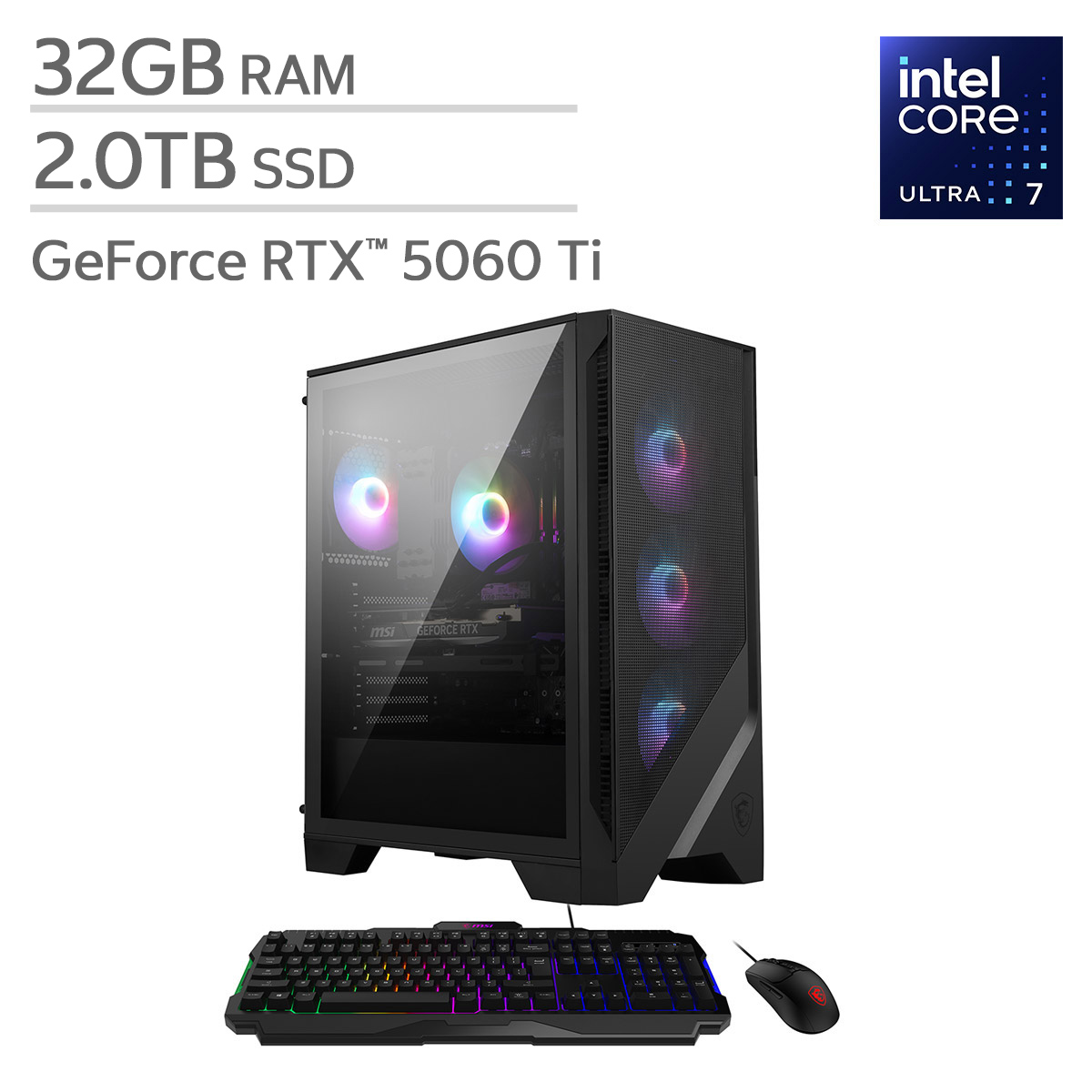 MSI Codex R2 Gaming Desktop – Intel Core Ultra 7 265 - NVIDIA RTX