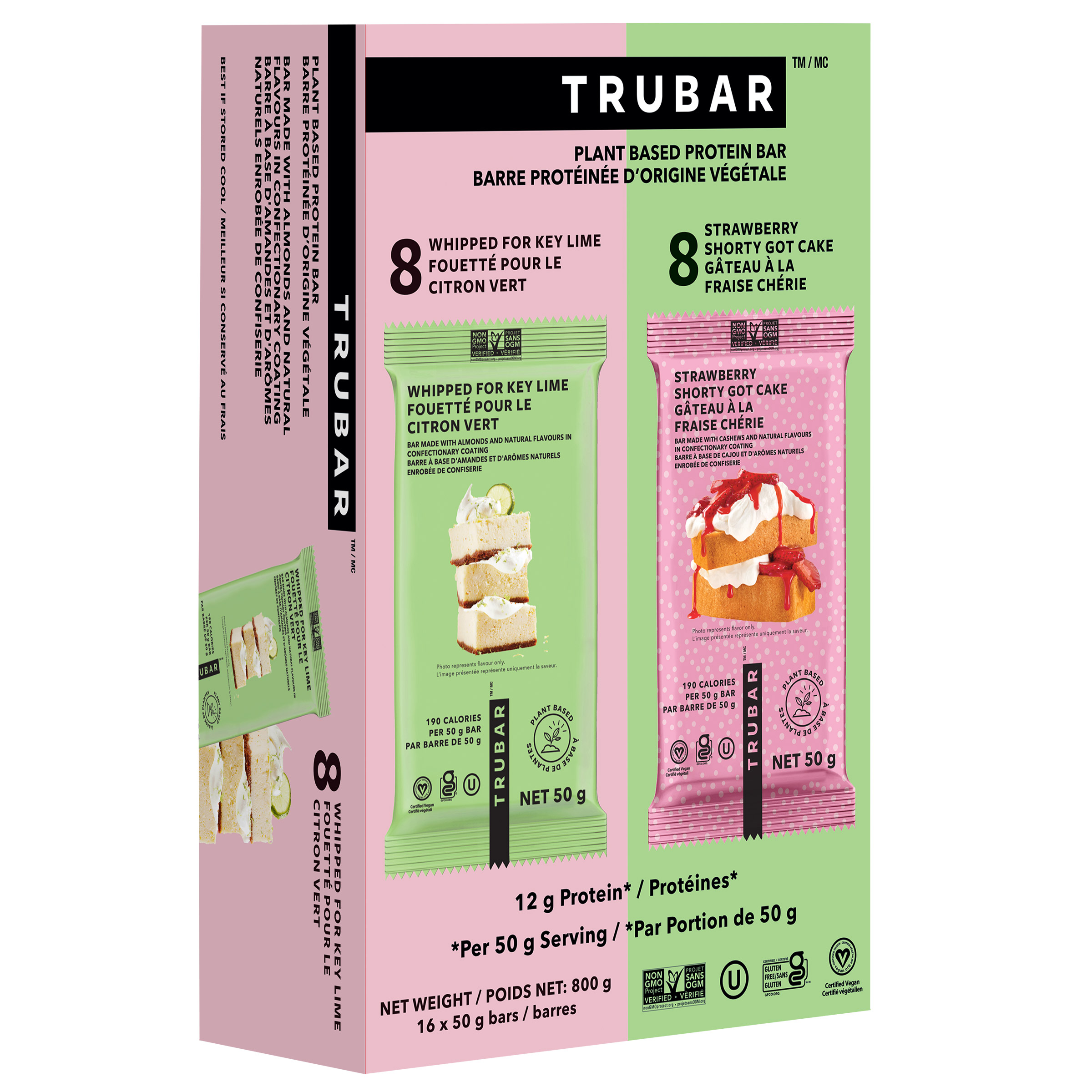 Trubar Plant Based Protein Bar, 16 × 50 g