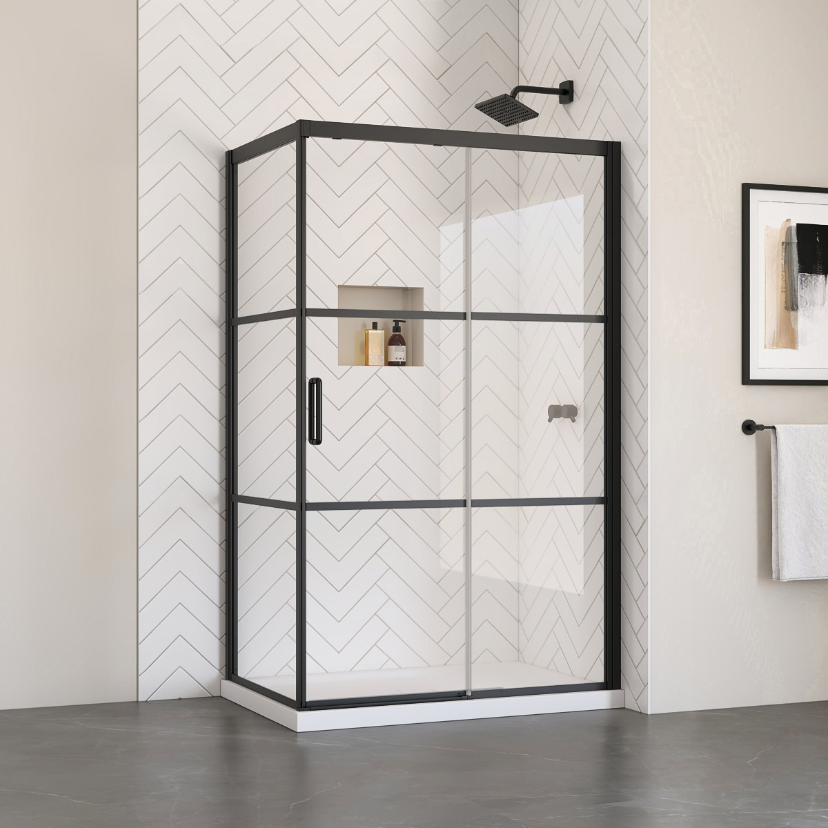 Appollo Bradford Shower Kit in Matte Black