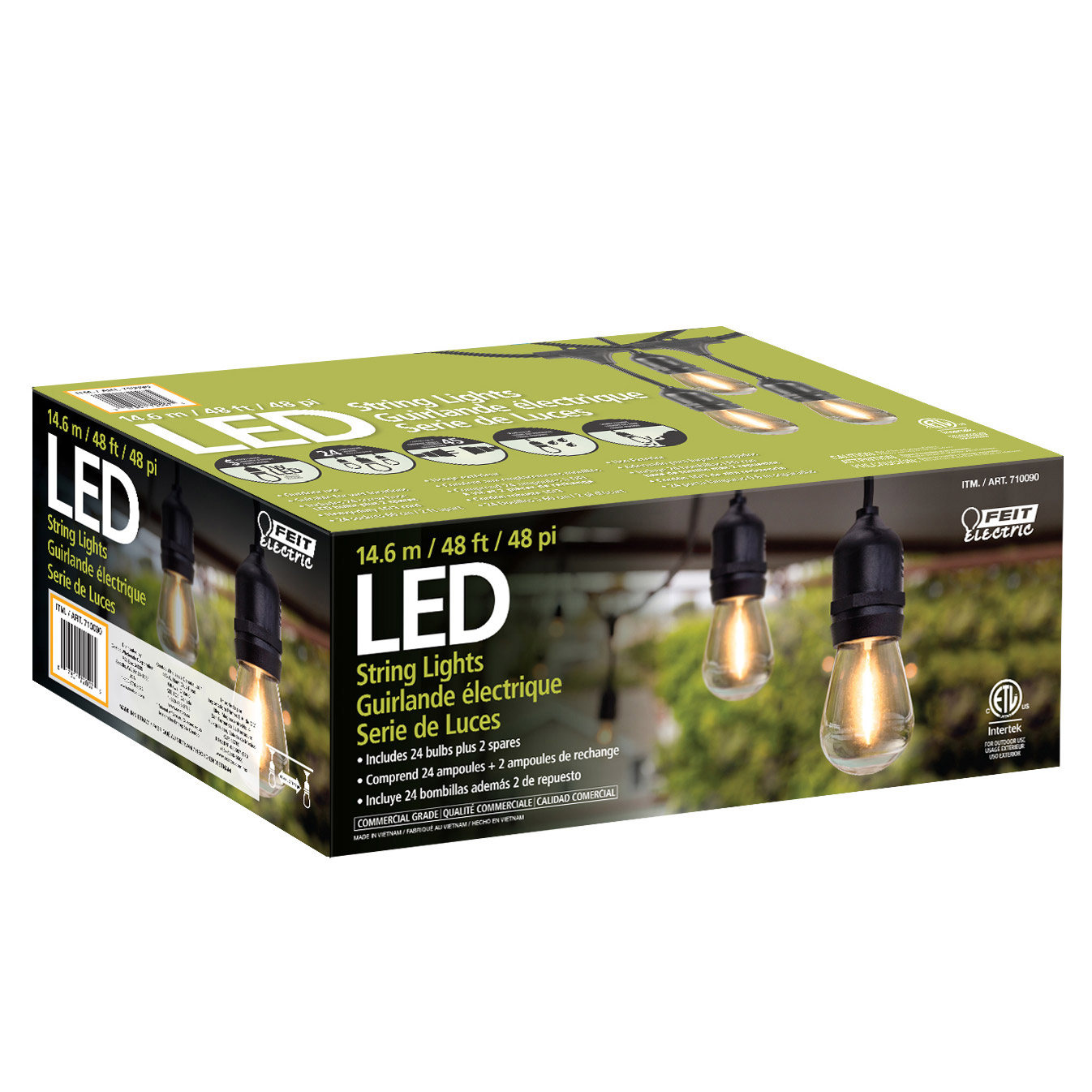 Feit LED String Lights 14.63 m (48 ft.) | Costco
