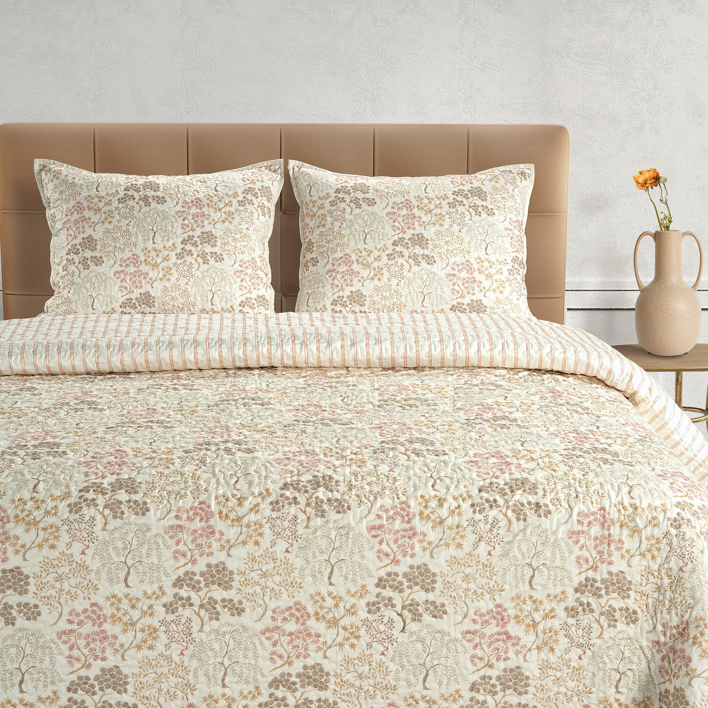 The Linen Closet Orchard Trees 3-piece Quilt Set | Costco