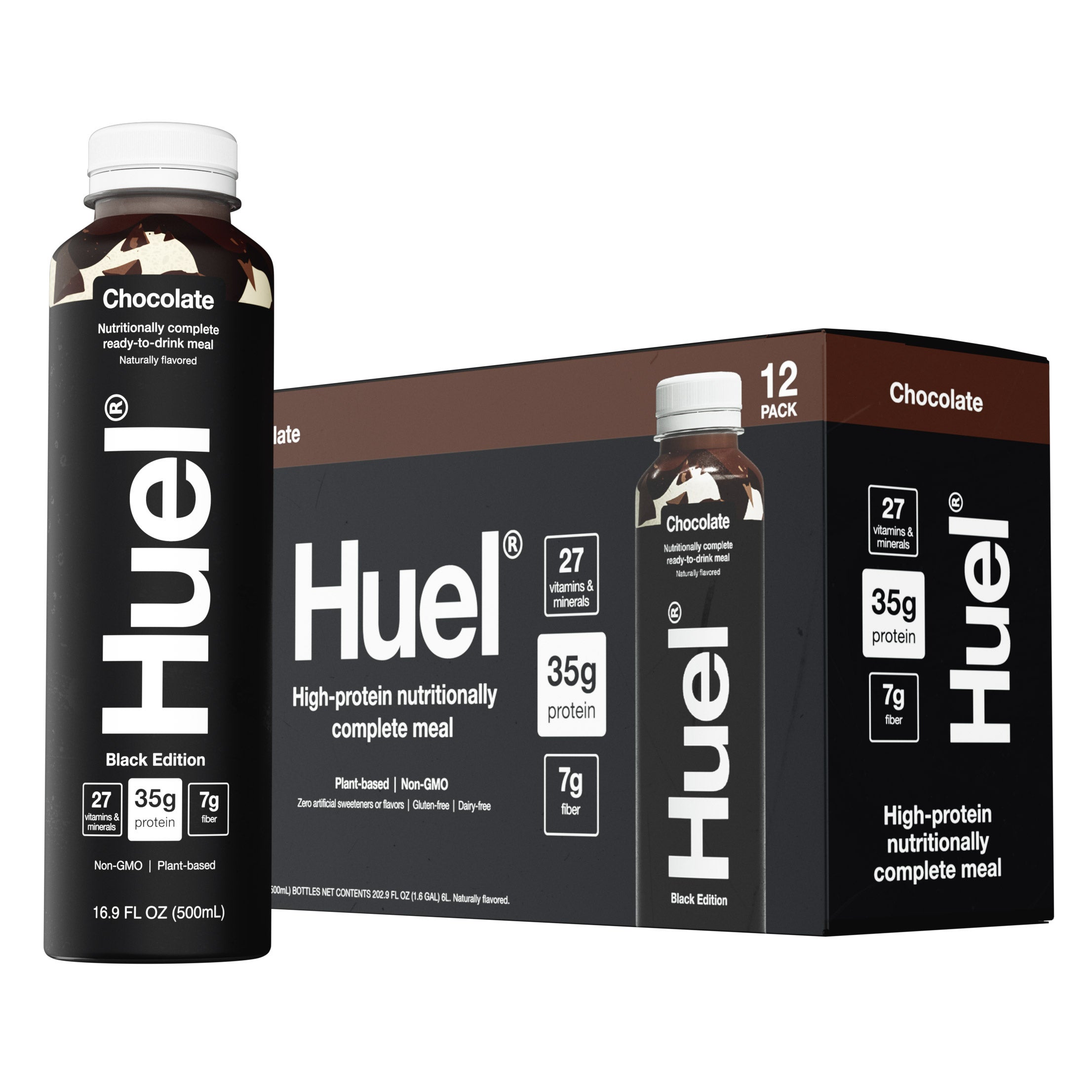 Huel Black Edition High-Protein Chocolate Meal Replacement Drink