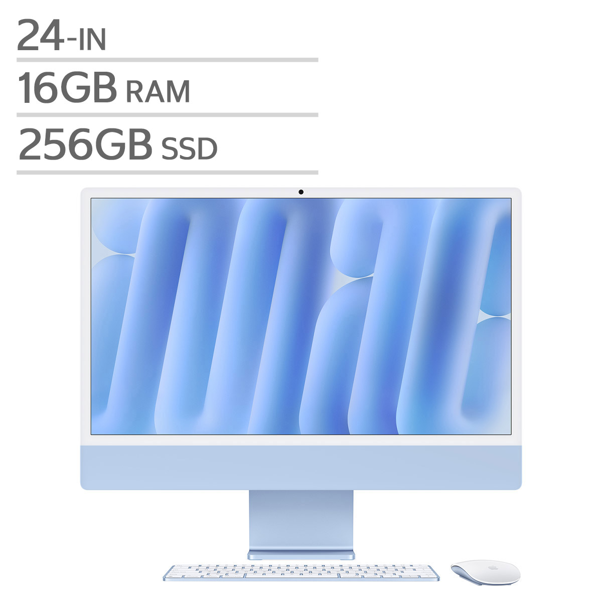 Apple 24 in. iMac, Apple M4 Chip - 16 GB RAM, 256 GB SSD, Blue