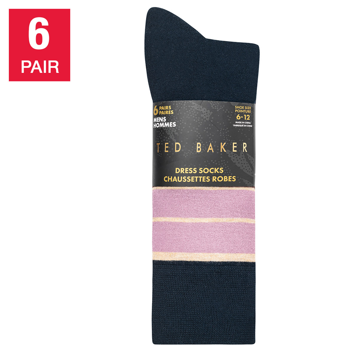 Ted Baker Men's Dress Socks, 6-pair