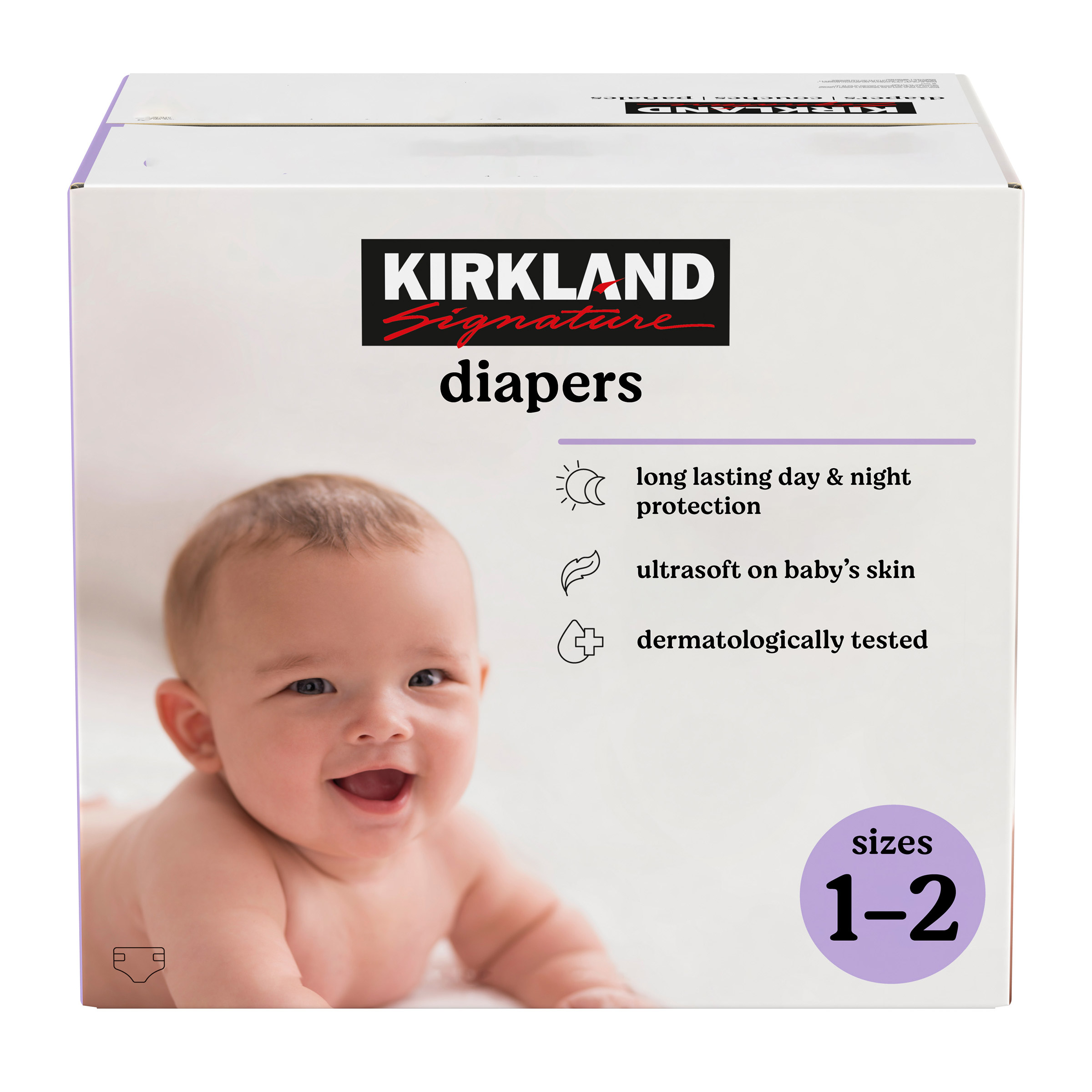Kirkland Signature Diapers, Sizes 1 - 2