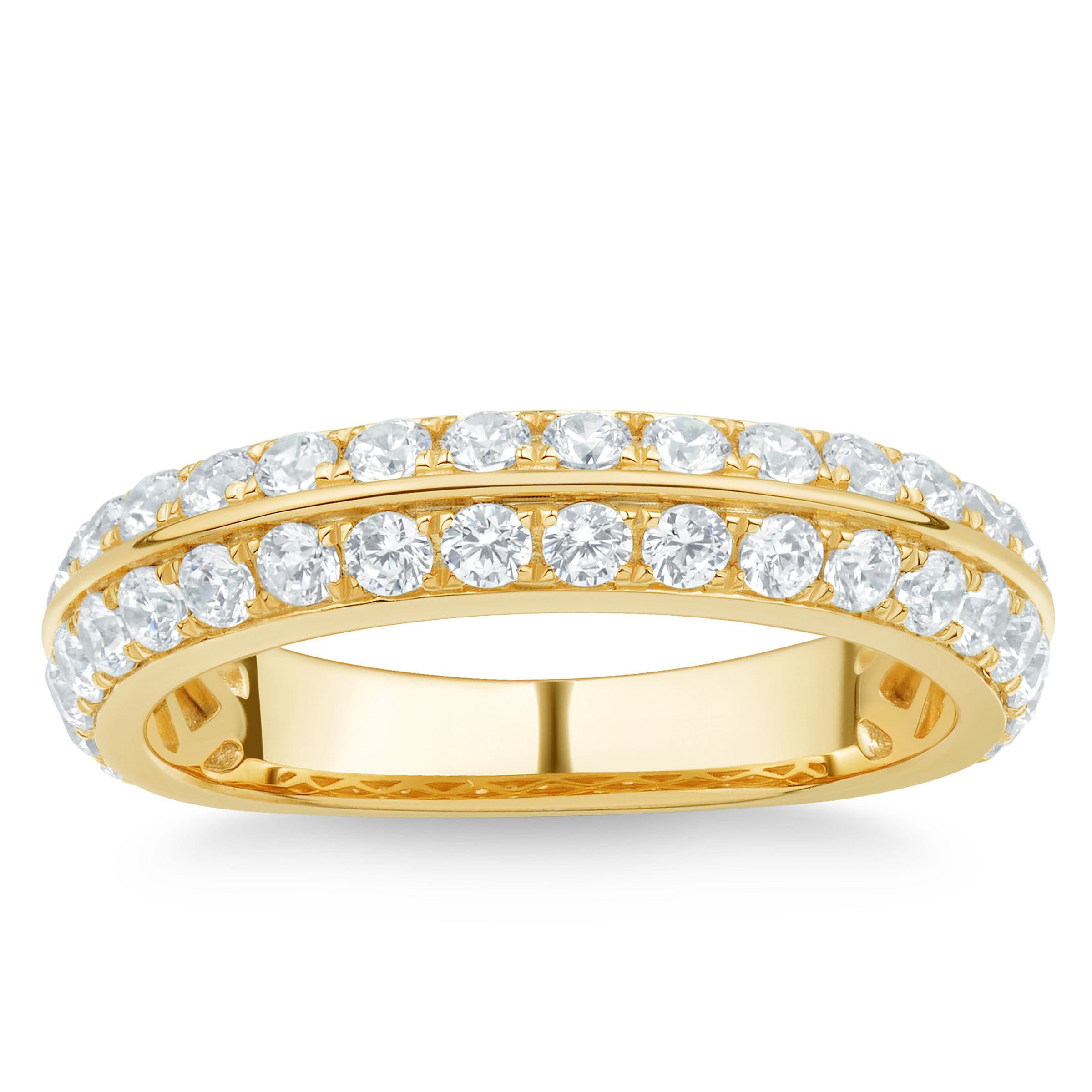 Round Brilliant Diamond Two Row Band (1.00 ctw)