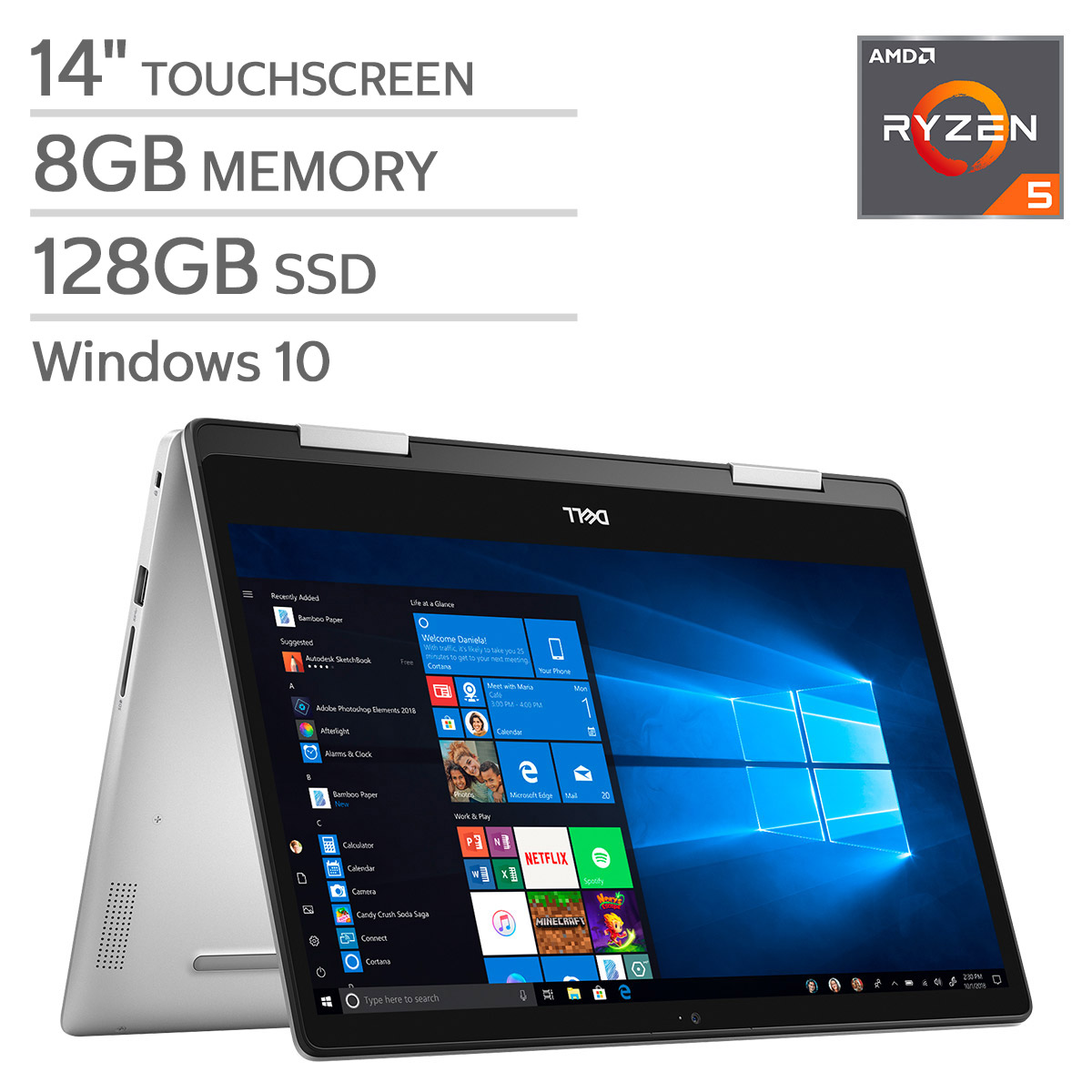 美品✨DELL Inspiron 14 5000｜高速SSD512GB｜8GB Dell Inspiron 14 5000 Series 2-in-1 Touchscreen Laptop - AMD Ryzen