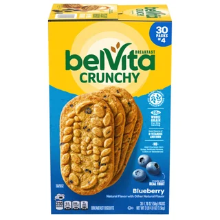 BelVita Breakfast Biscuits, Blueberry, 1.76 oz, 30 count