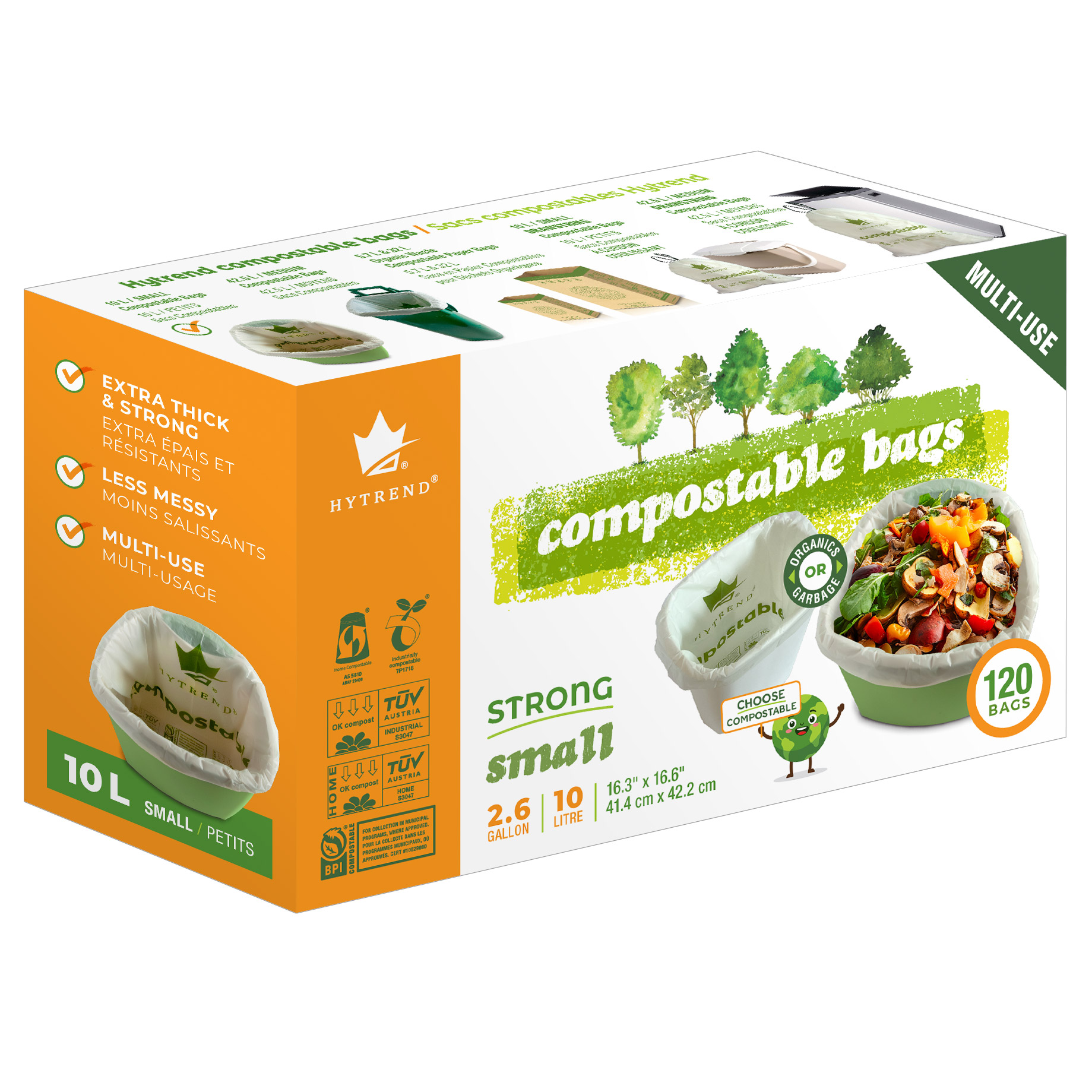 Hytrend Compostable Small Bin Liners,120-count