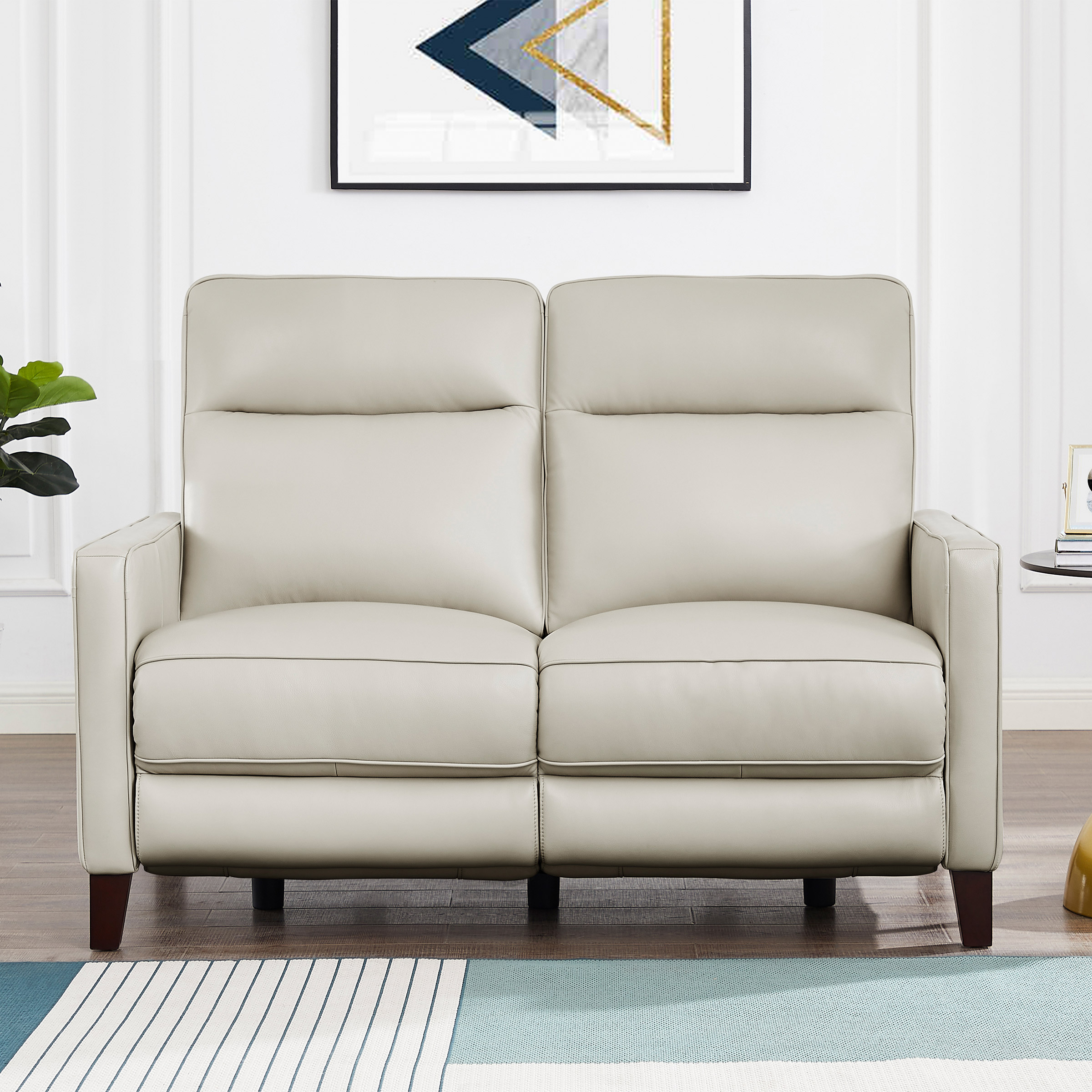 Prospera Home Matthews Top-grain Leather Zero Gravity Power Reclining Loveseat