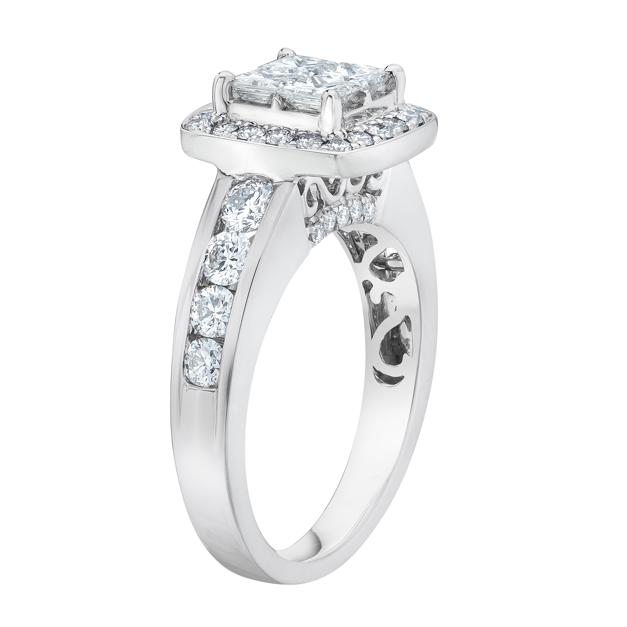 Princess Cut Quad Diamond Ring (1.74ctw) | Costco