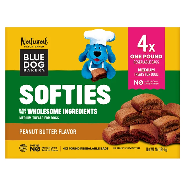BLUE DOG BAKERY SOFTIES DOG TREATS 64 OZ (4LBS)