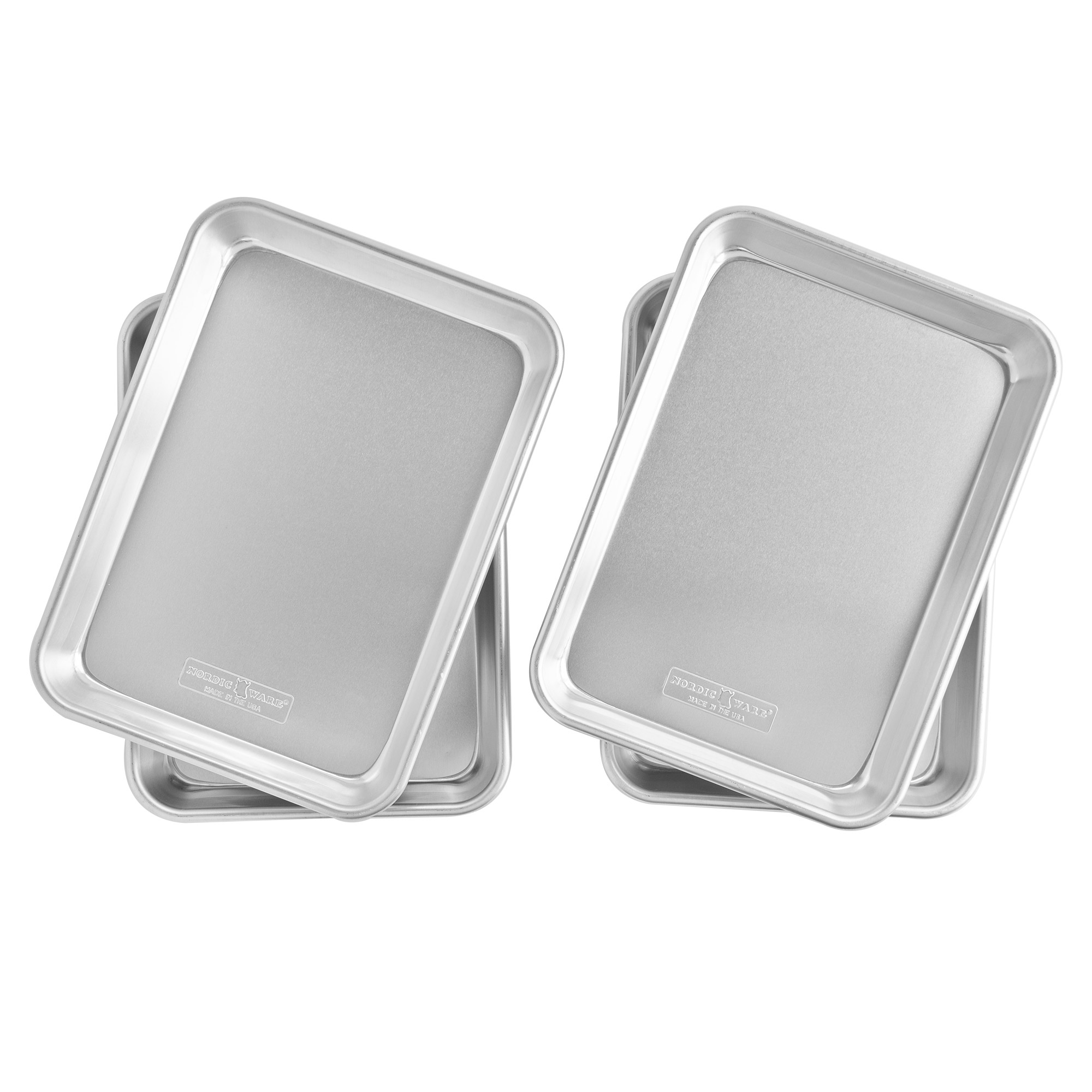Metal Tray 1/8 Sheet Pan Small Aluminum Baking Tray (10