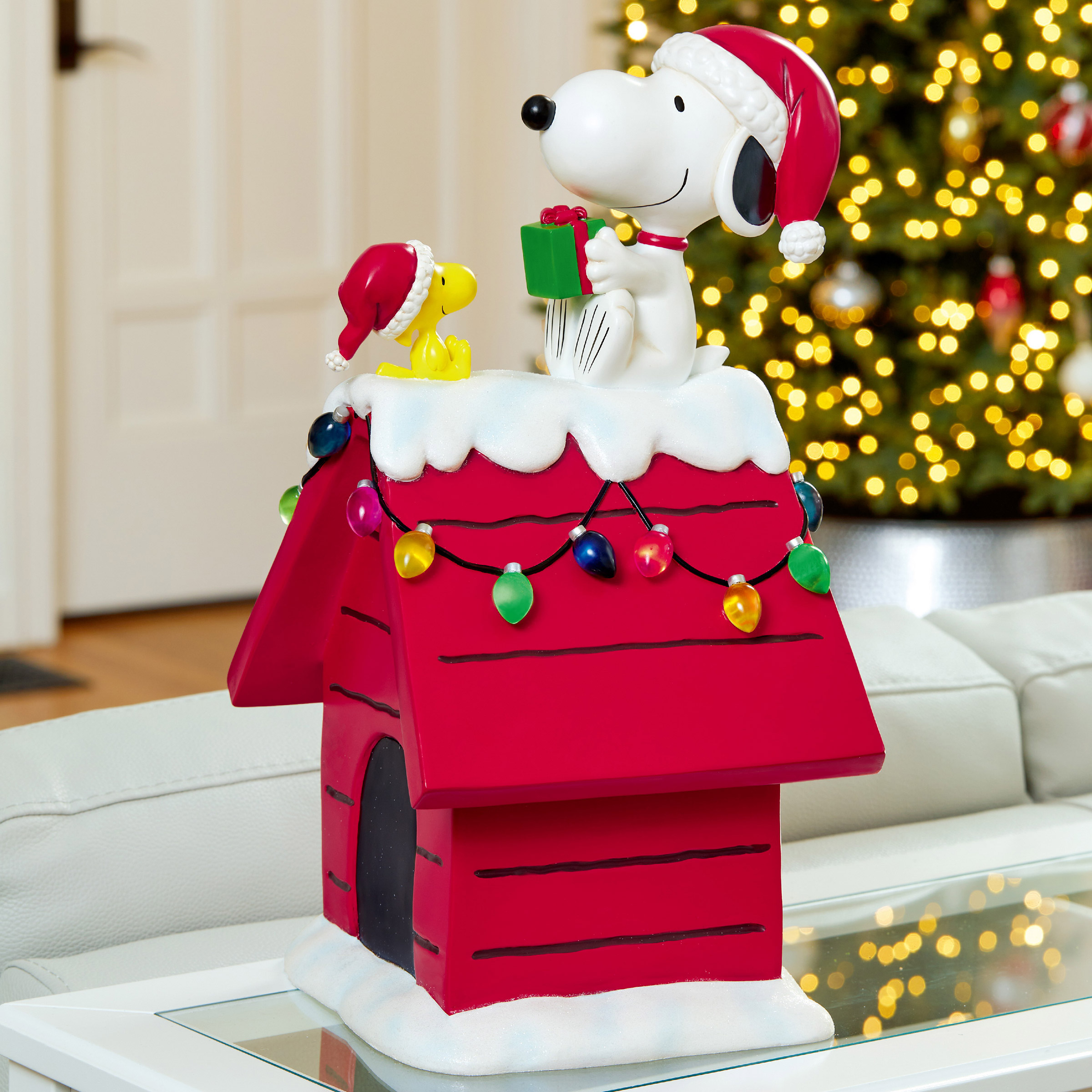 Snoopy and Woodstock on Lighted Doghouse | Costco