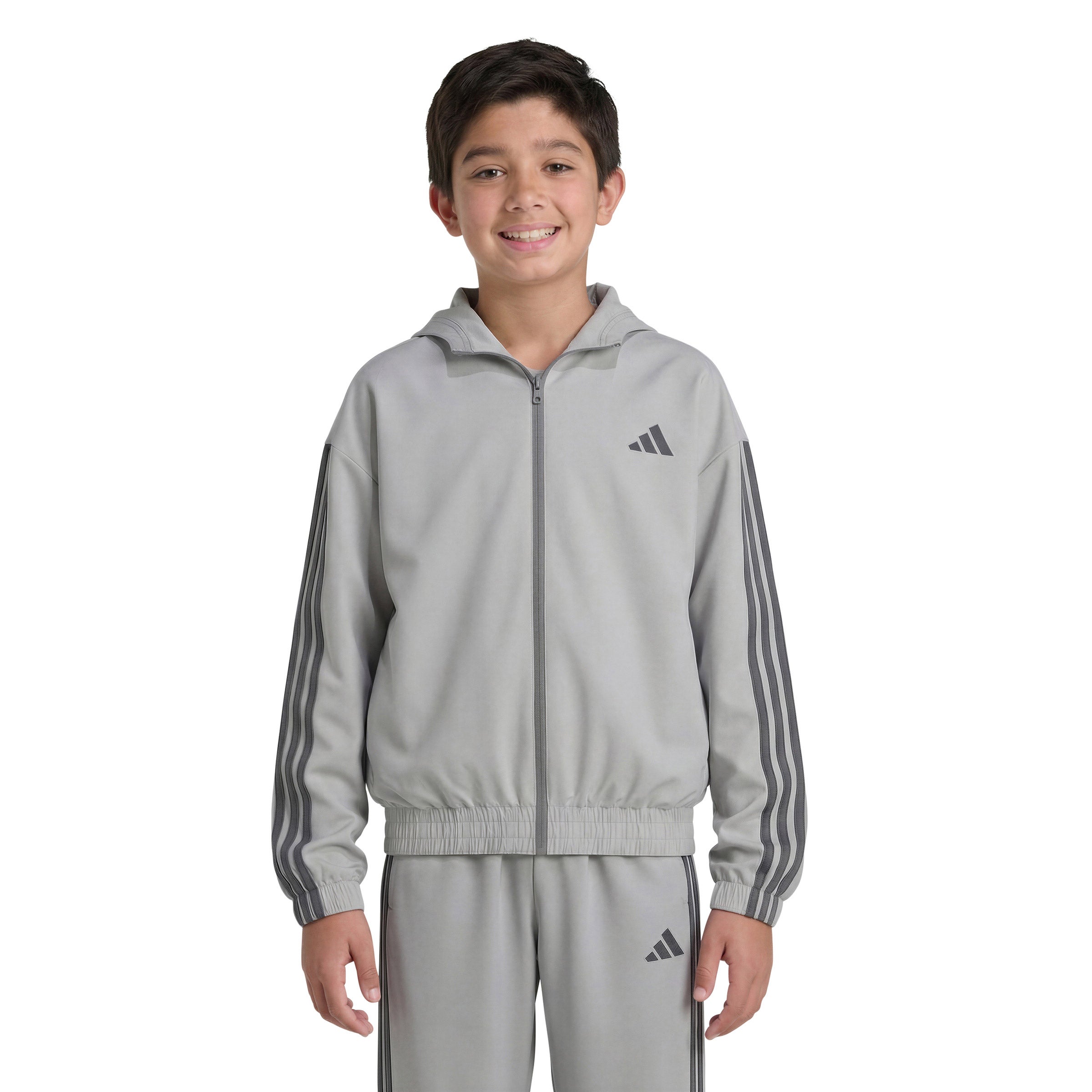 adidas Youth Tricot Hooded Full Zip | Costco